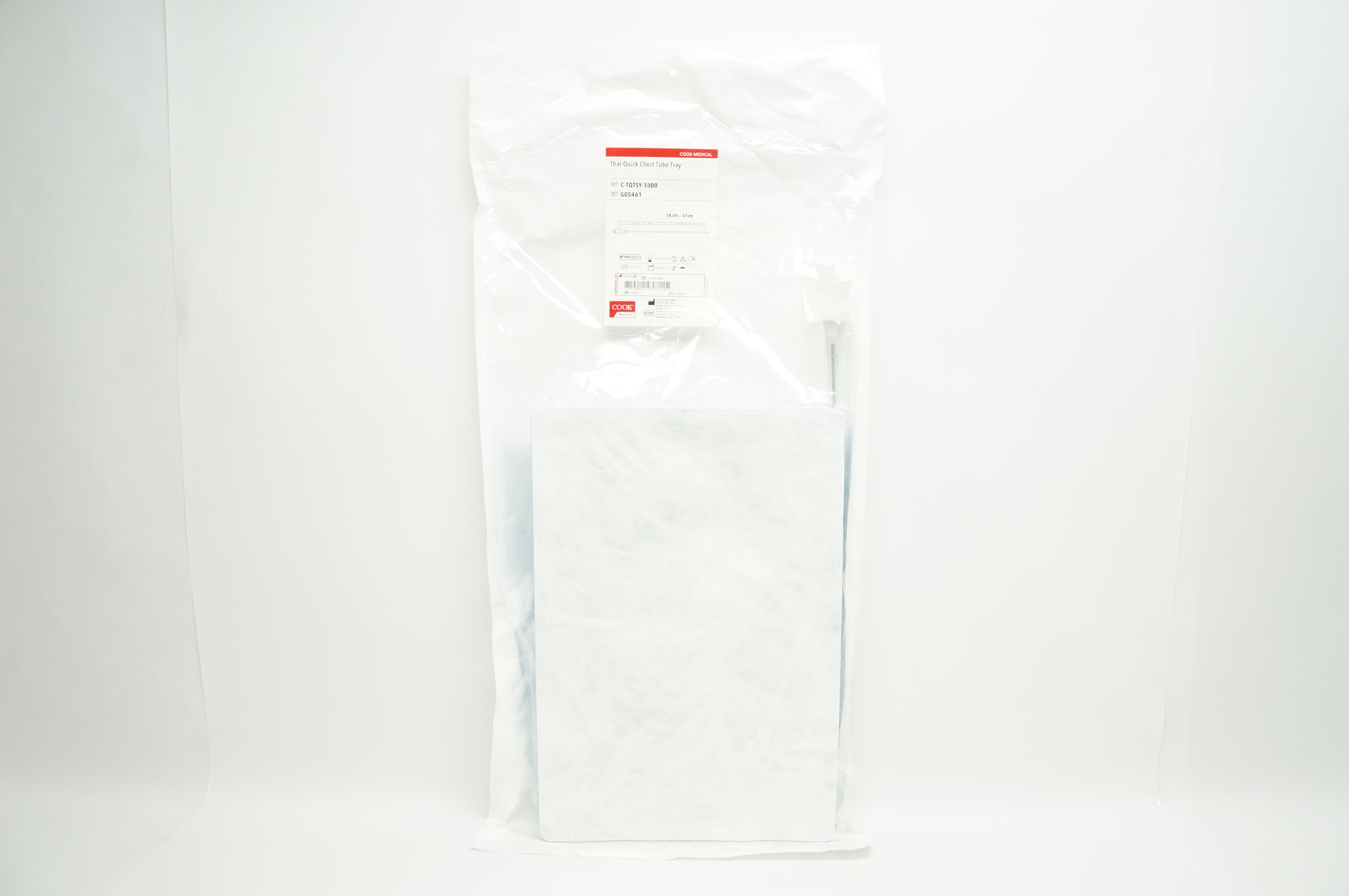 Cook Medical G05461 Thal-Quick Chest Tube Tray 18.0Fr x 41cm