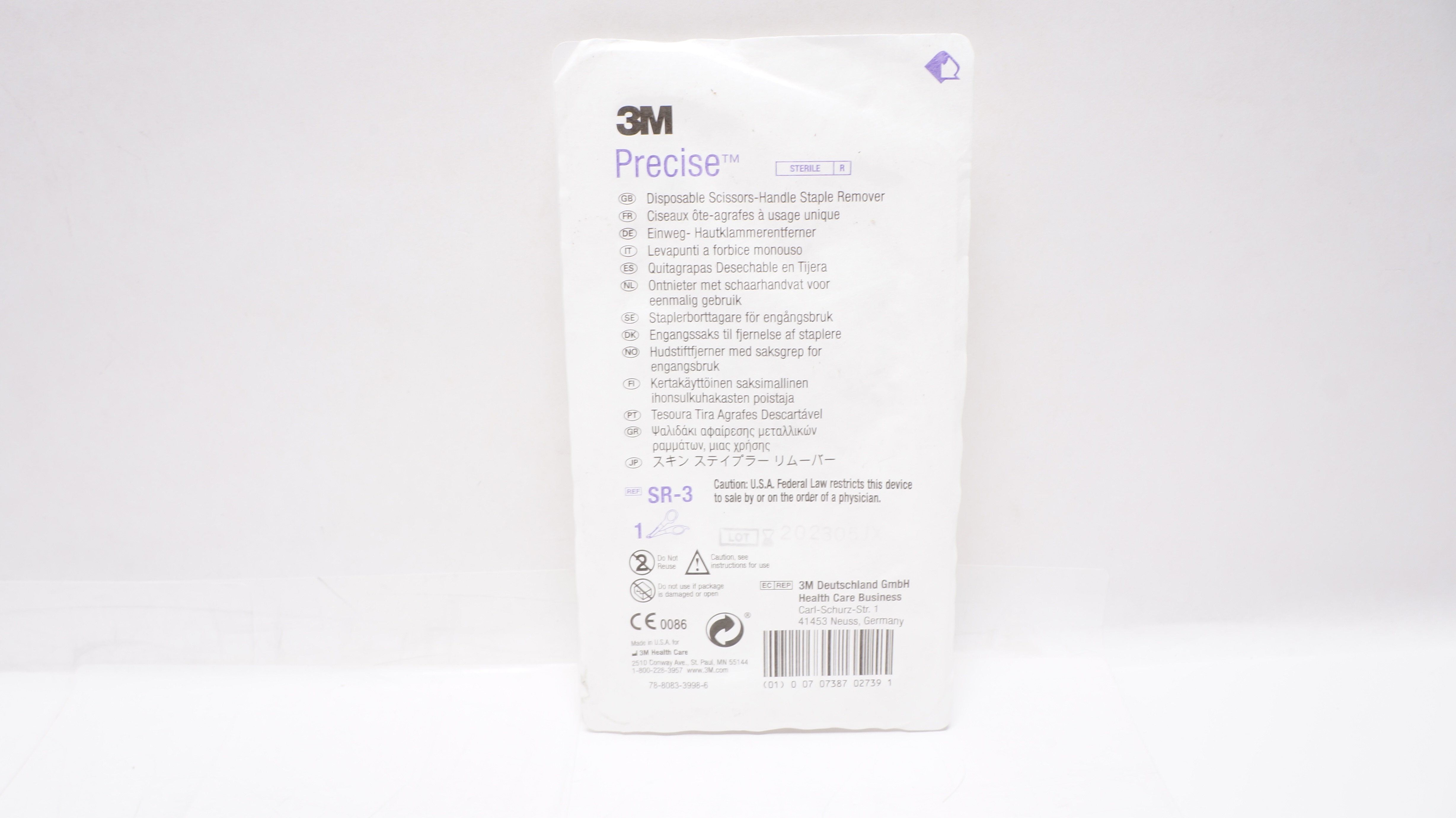 3M SR-3 Precise Disposable Scissors-Handle Staple Remover (x)