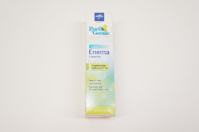 Medline CUR095005 Saline Enema Laxative, Comfortable Lubricated Tip 1 -4.5fl oz.