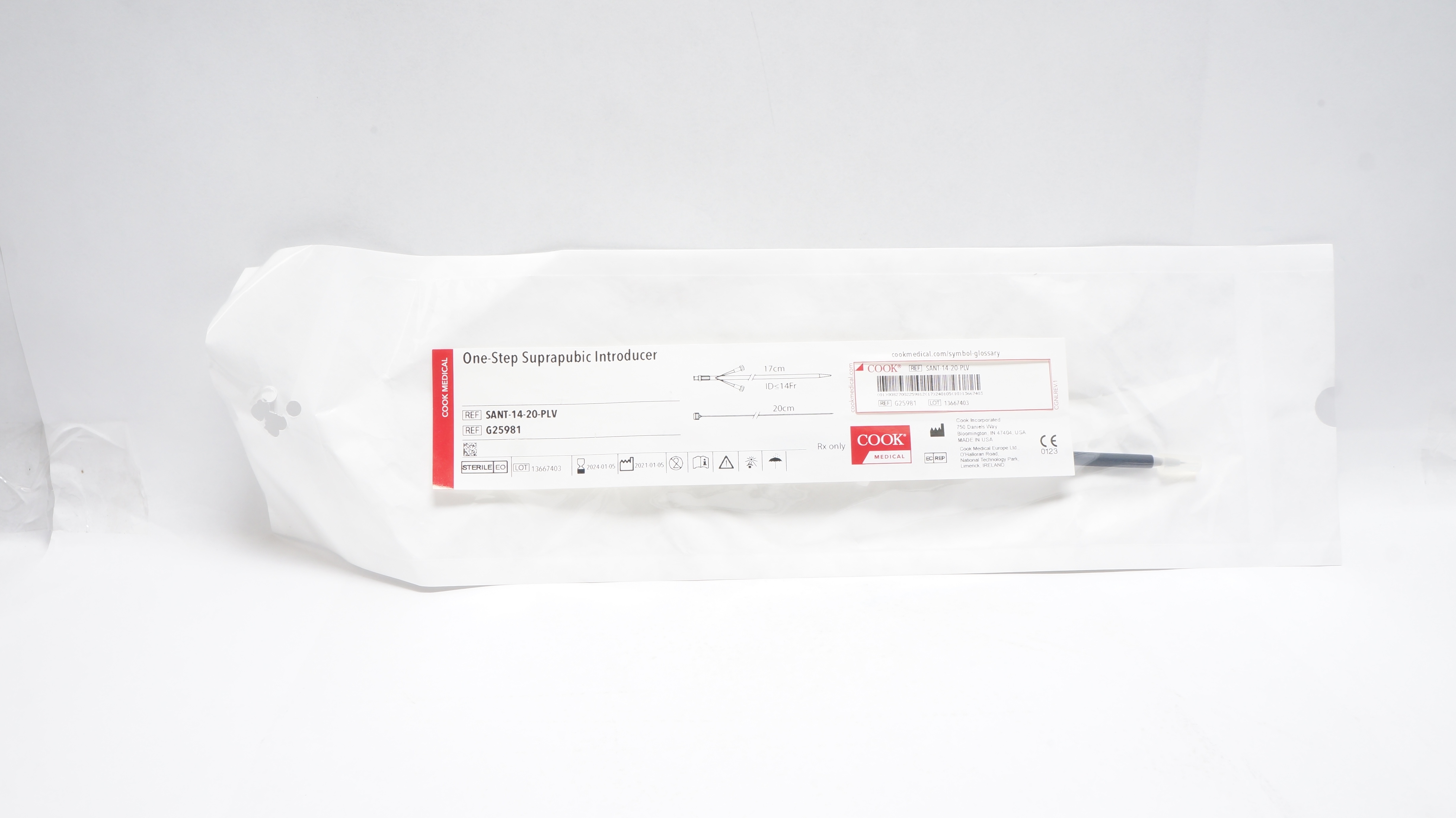 COOK G25981 One-Step Suprapubic Introducer 14F (x)
