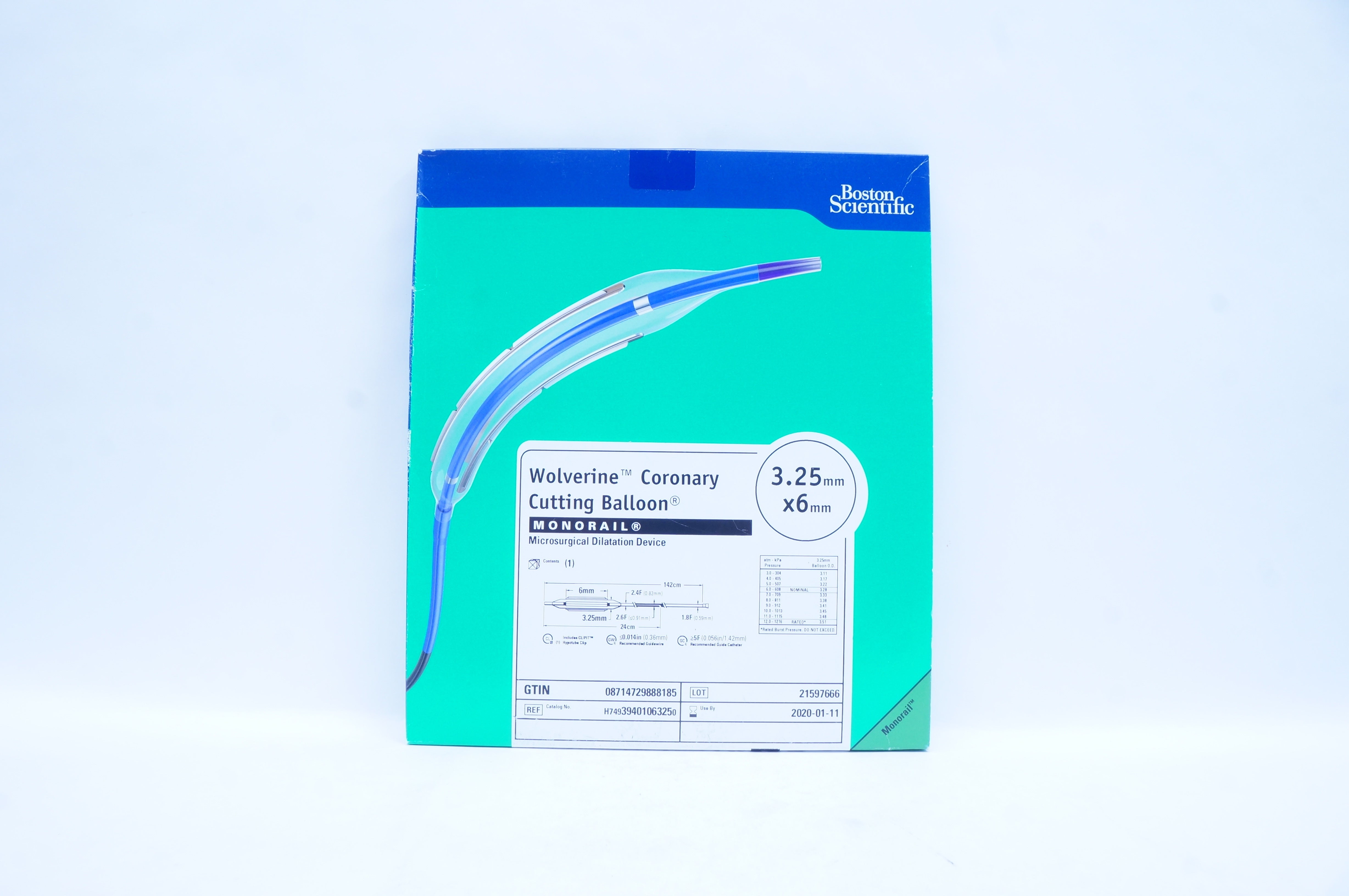Boston Scientific 3940106325 Wolverine Coronary Cutting Balloon 3.25mm x 6mm(x)
