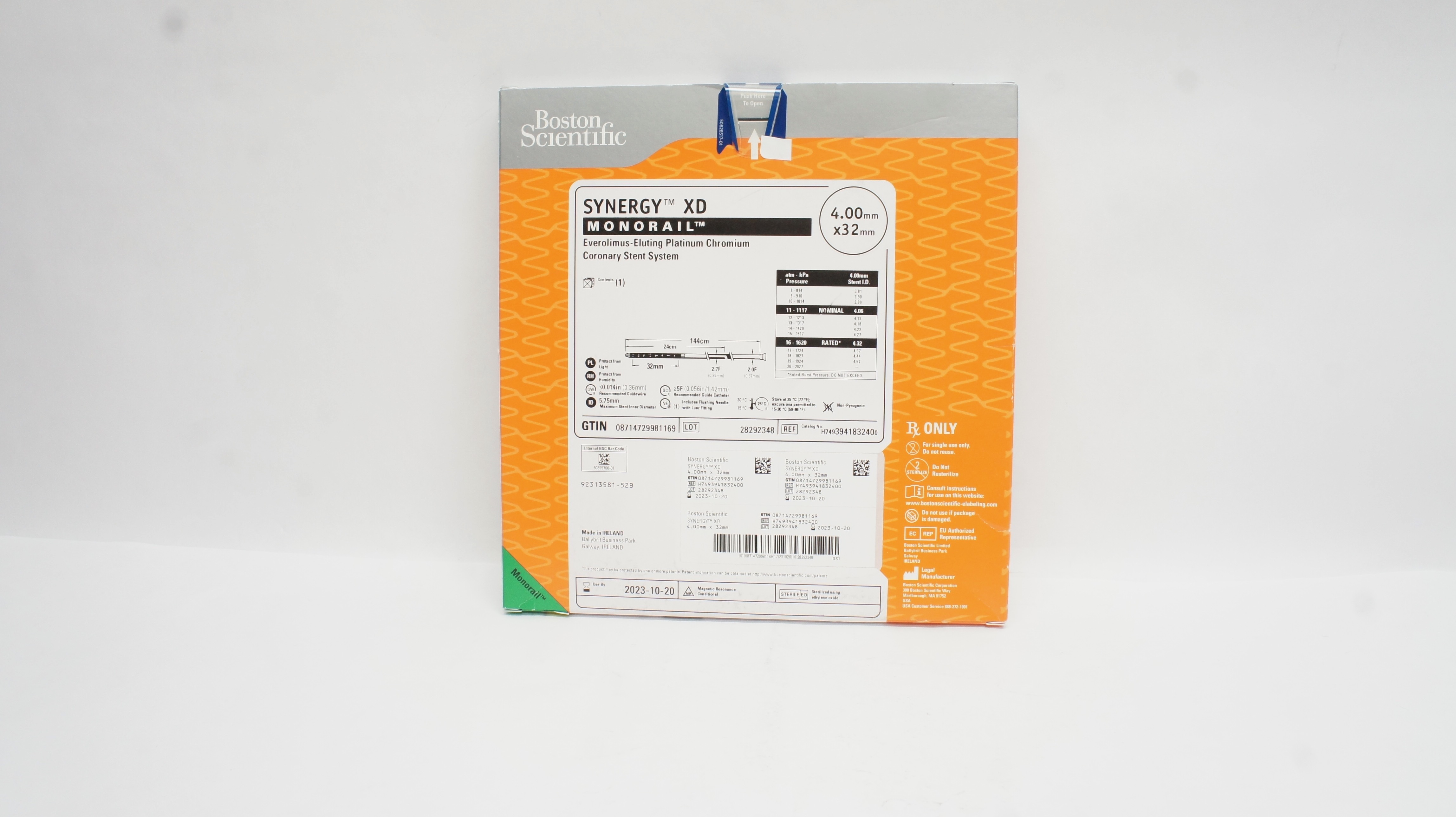 Boston Scientific H7493941832400 Synergy XD Coronary Stnt System 4.00 x 32mm (x)