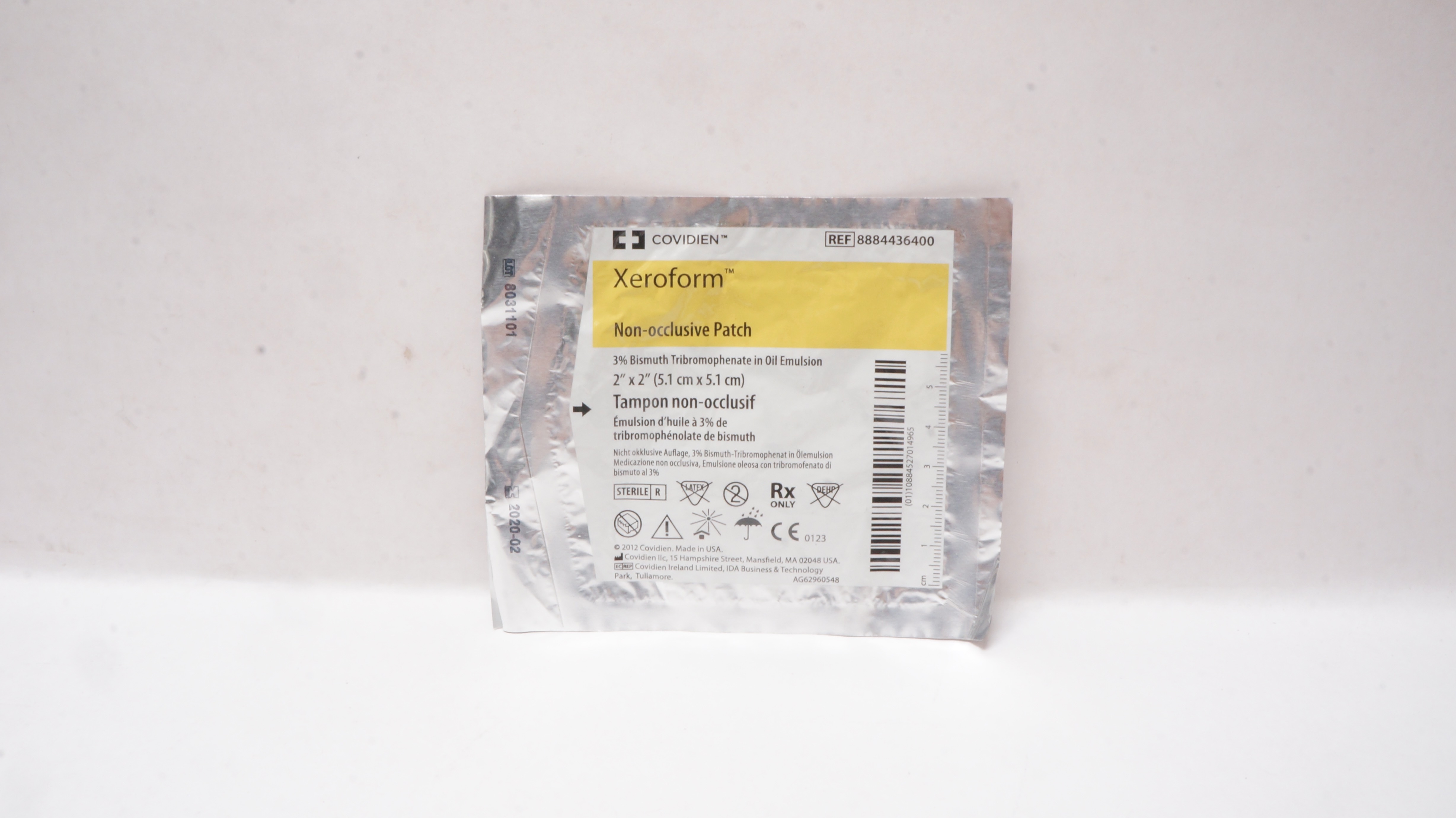 Covidien 8884436400 Xeroform Non-Occlusive Patch 2inch x 2inch (x)