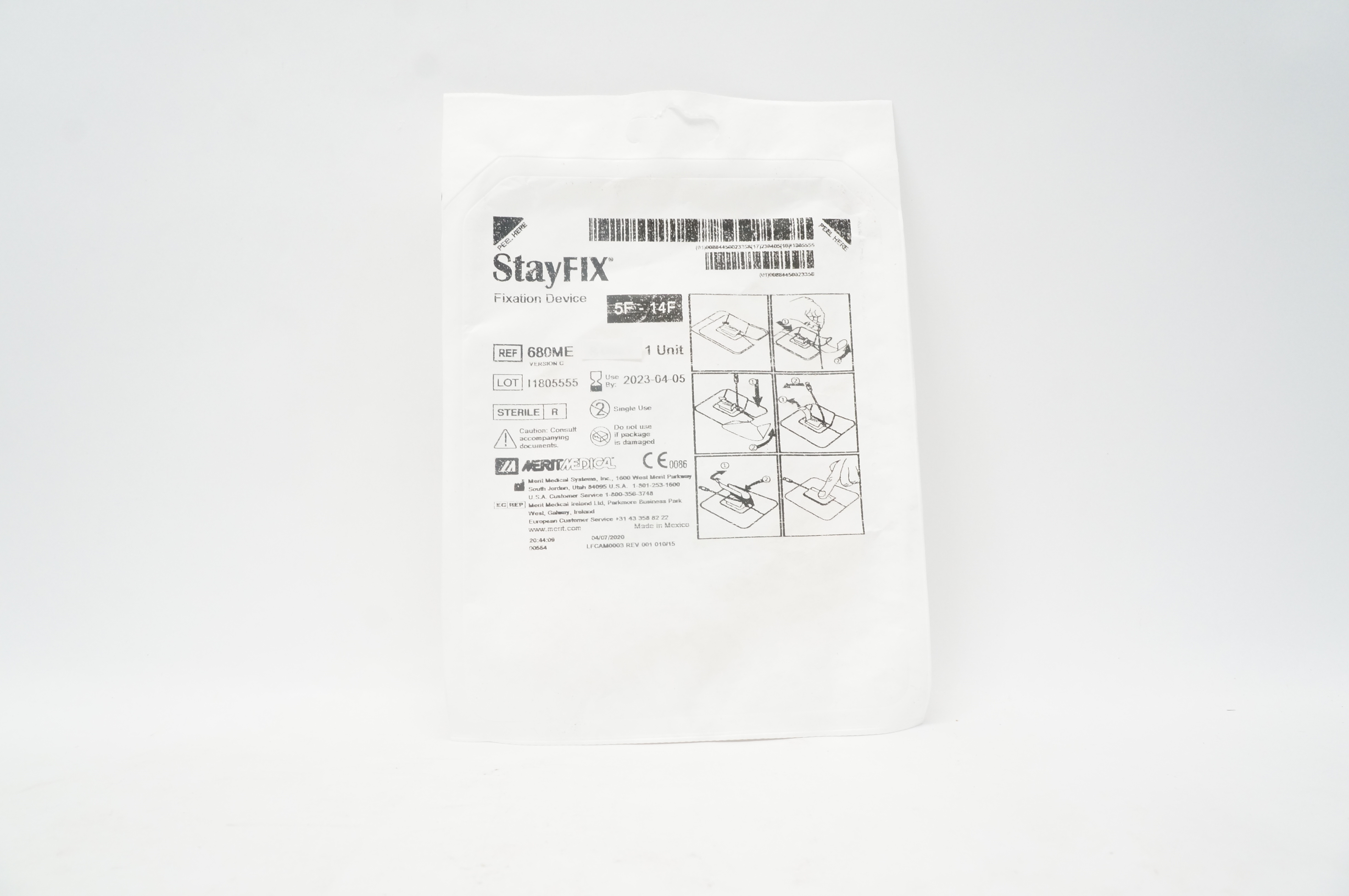 Merit Medical 680ME StayFix Fixation Device 5F - 14F