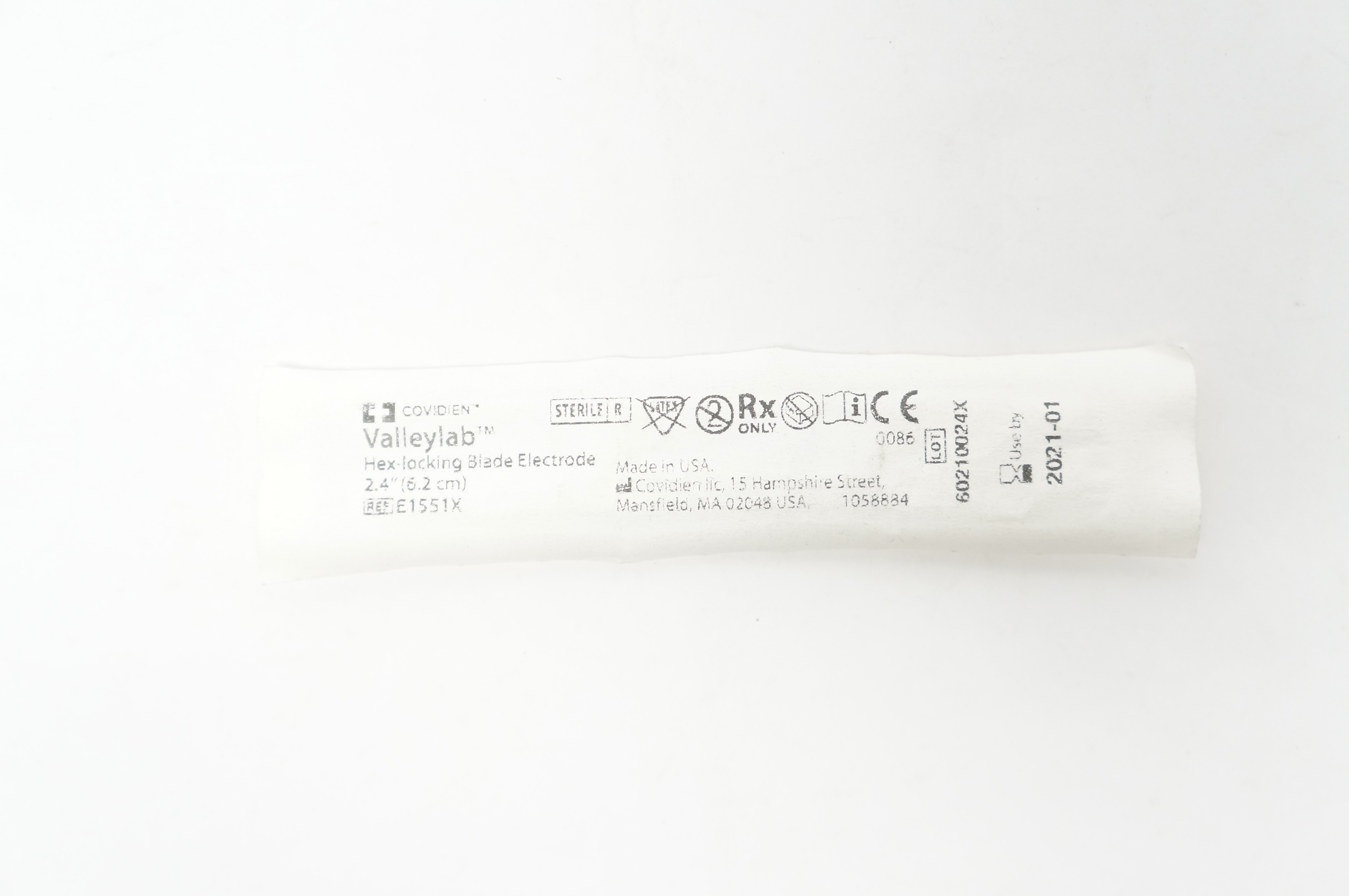 Covidien E1551X Valleylab Hex-Locking Blade Electrode 2.4inch (x)