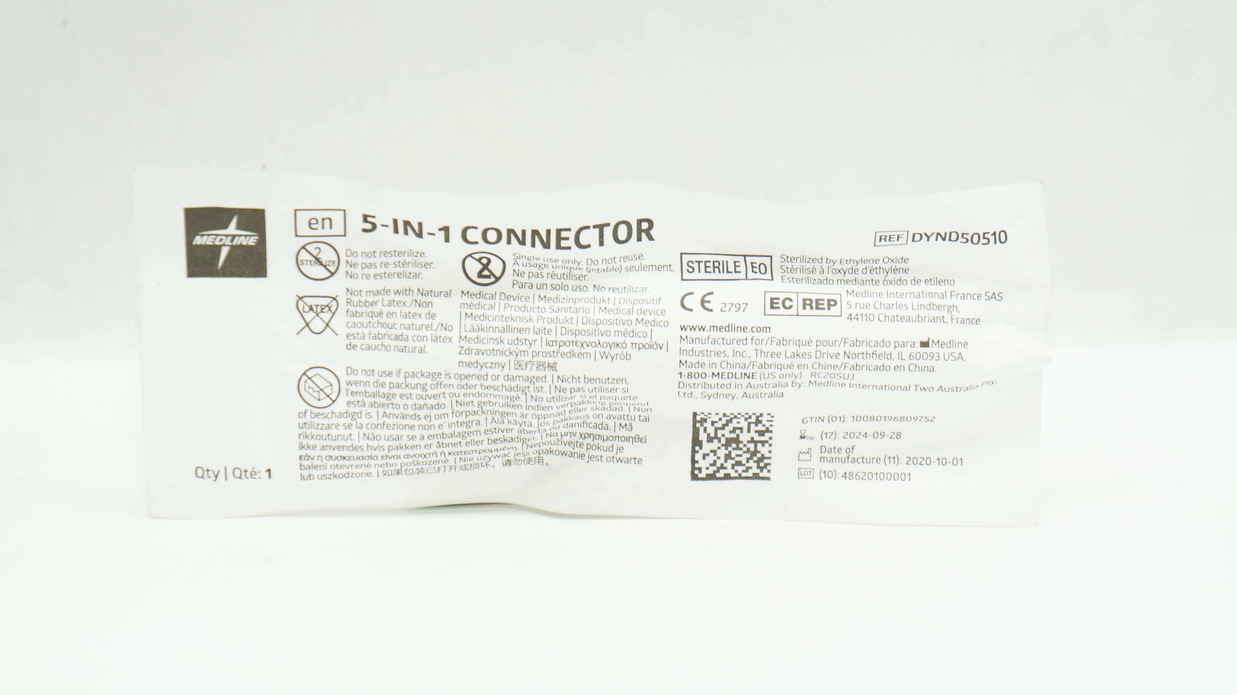 Medline DYND50510 5-in-1 Connector