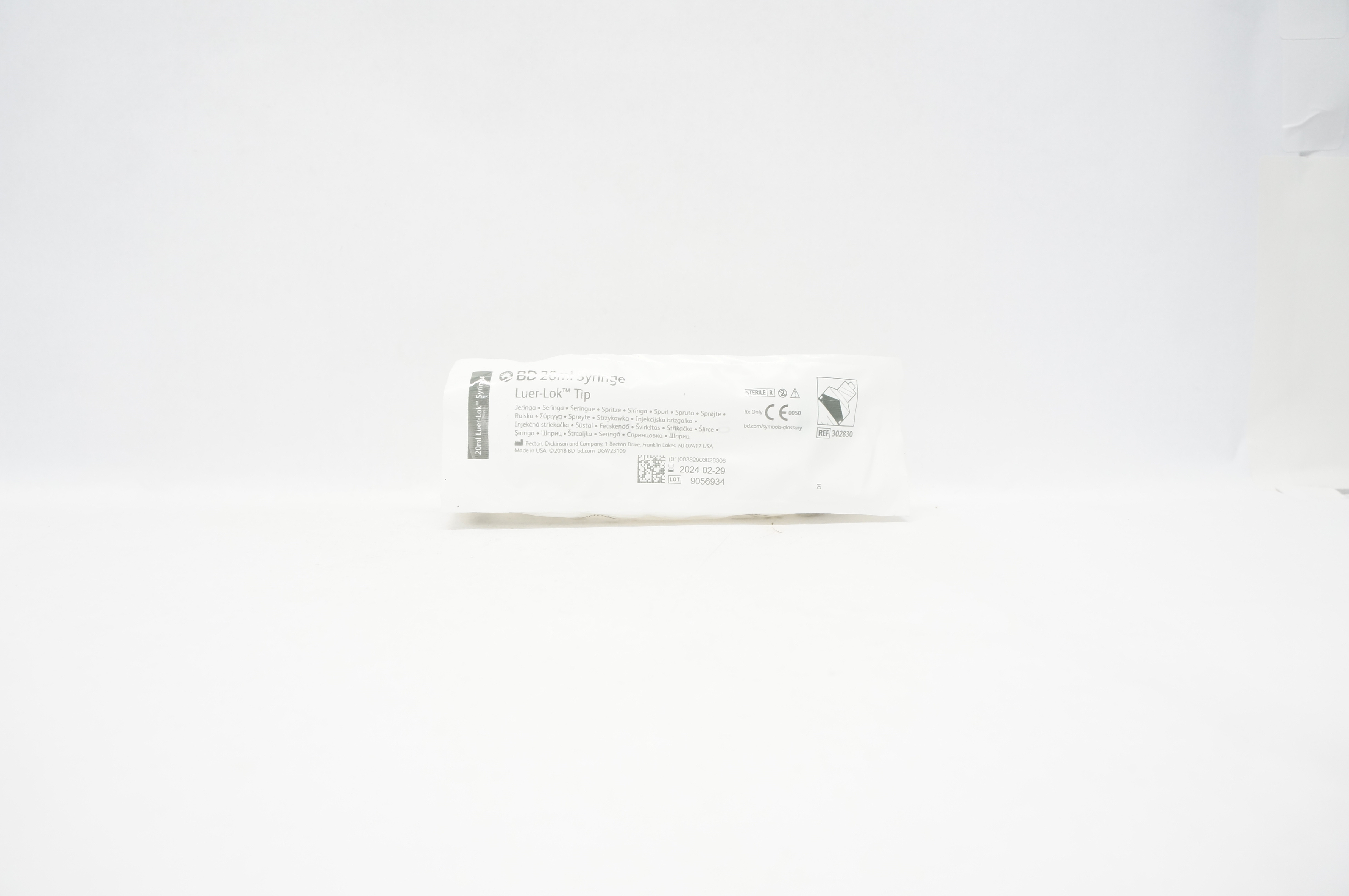 BD 302830 Syringe Luer-Lok Tip 20 ml