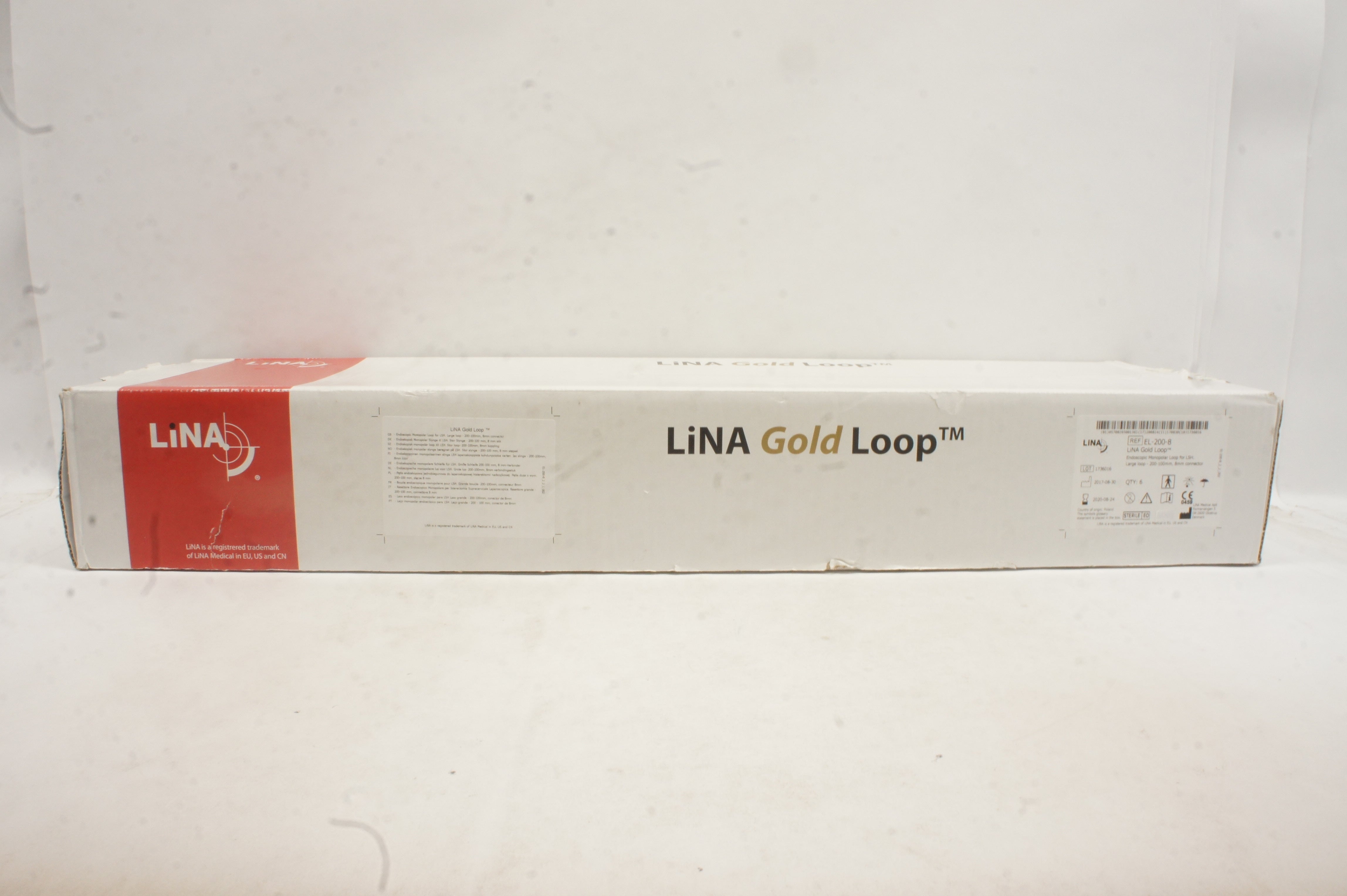 Line Medical EL-200-8 Lina Gold Loop Endoscopic Monopolar Loop For LSH- Box of 4