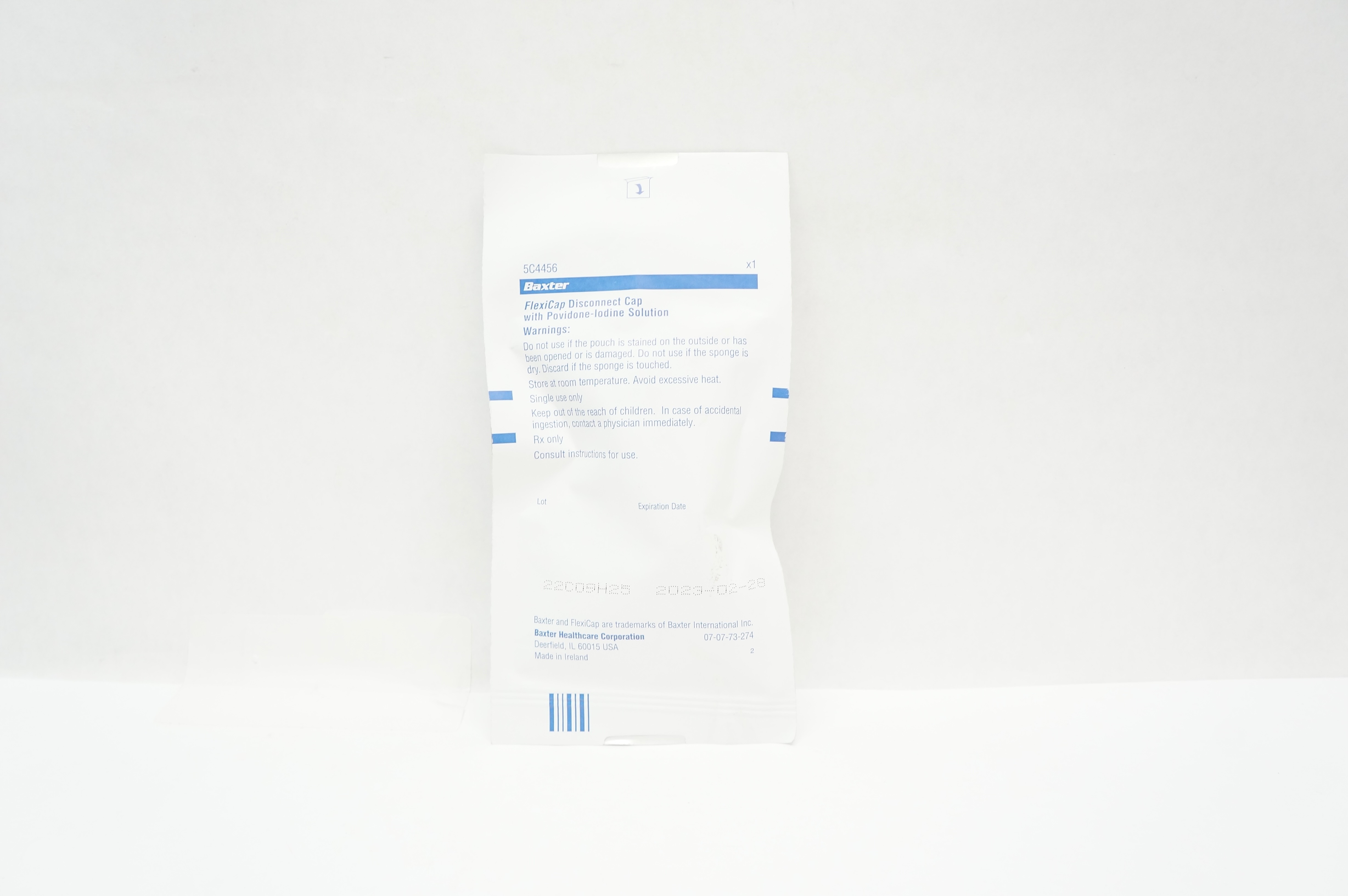 Baxter 5C4456 FlexiCap Disconnect Cap With Povidone-Iodine Solution (x)