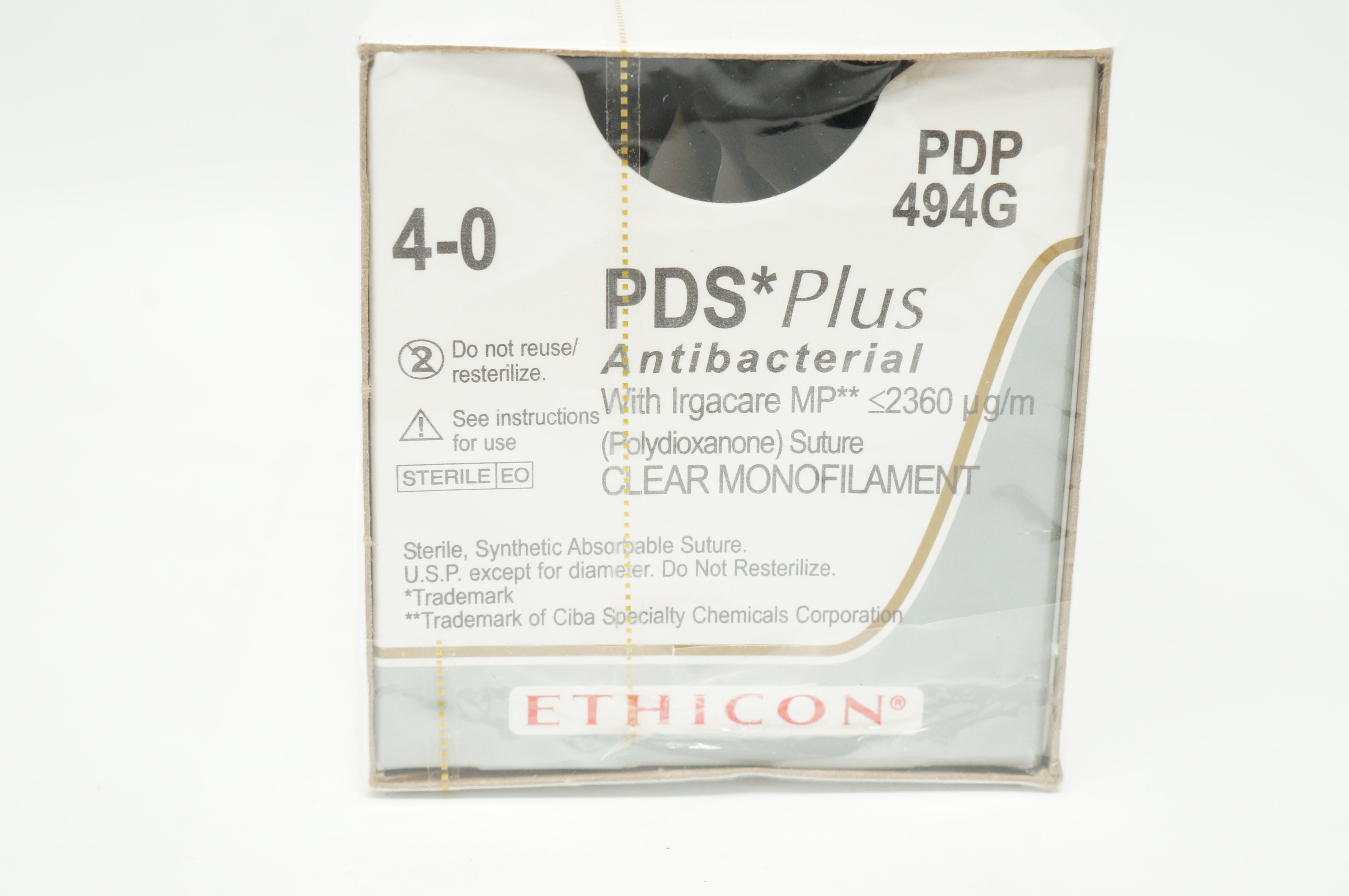 Ethicon PDP 494G 4-0 PDS Plus P-3 13mm 3/8c 18inch - Box of 12 (x)