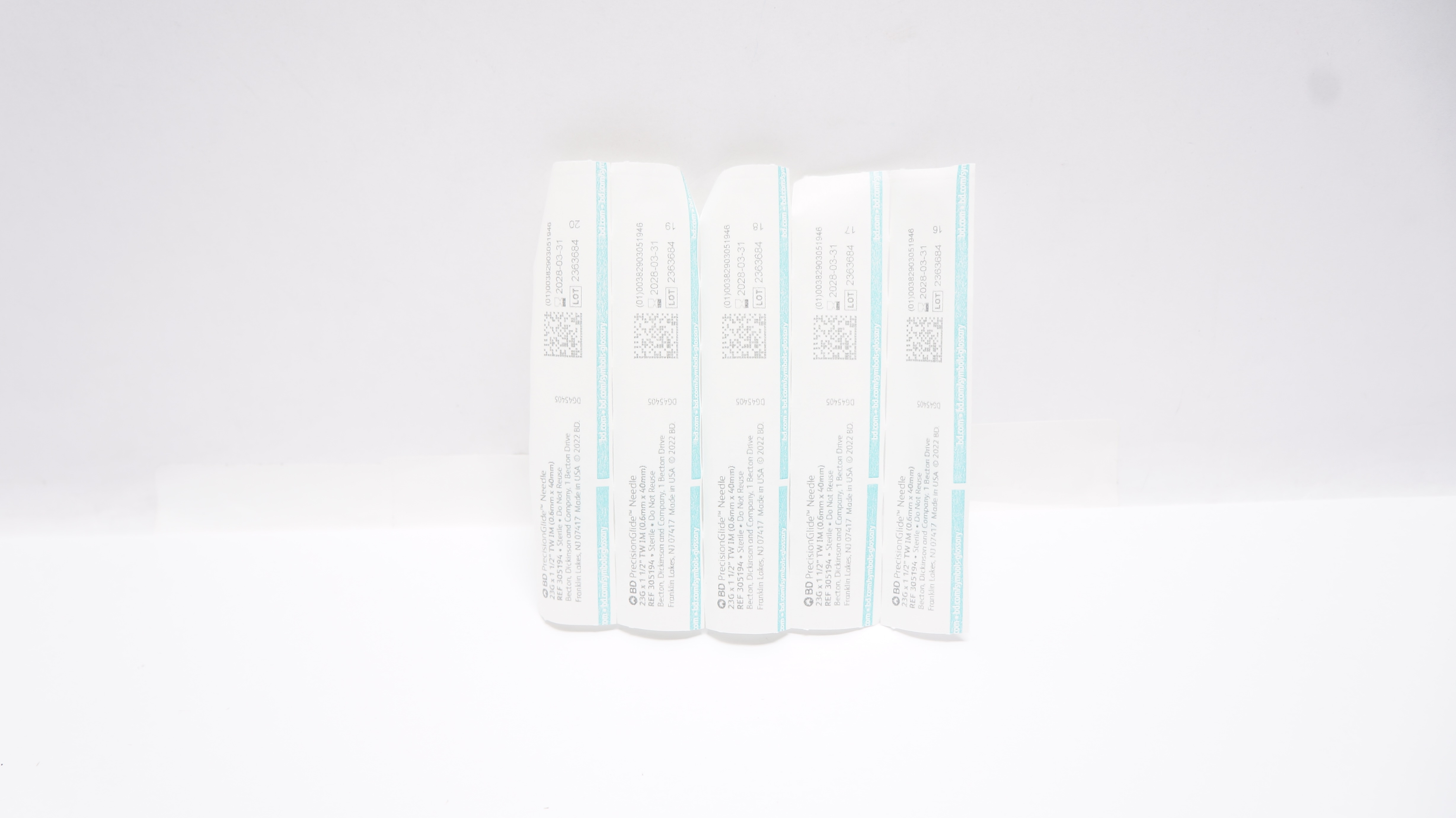 BD 305194 PrecisionGlide Ndle 23G x 1-1/2 TW - Pack of 5
