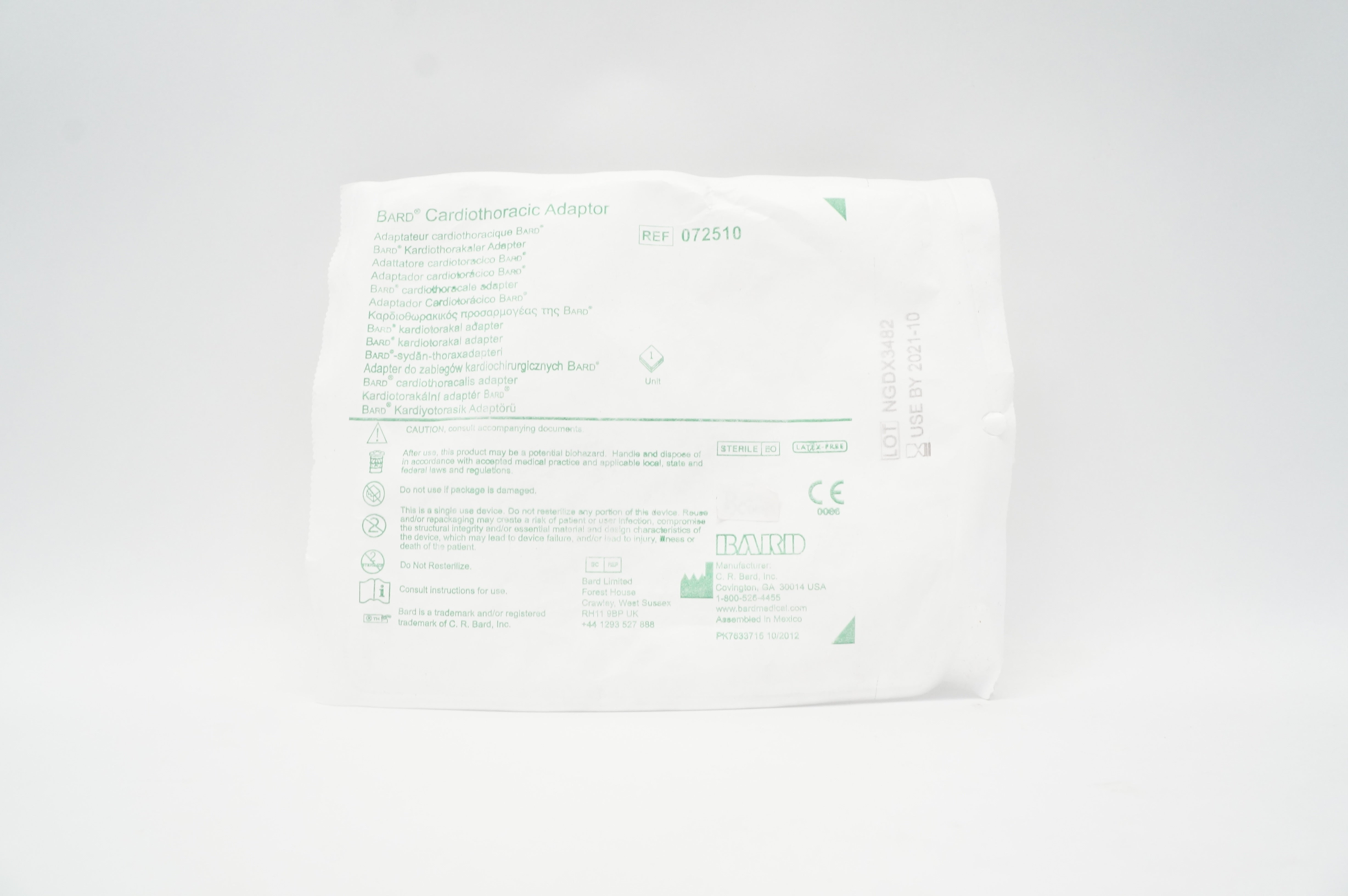 Bard 072510 Cardiothoracic Adaptor