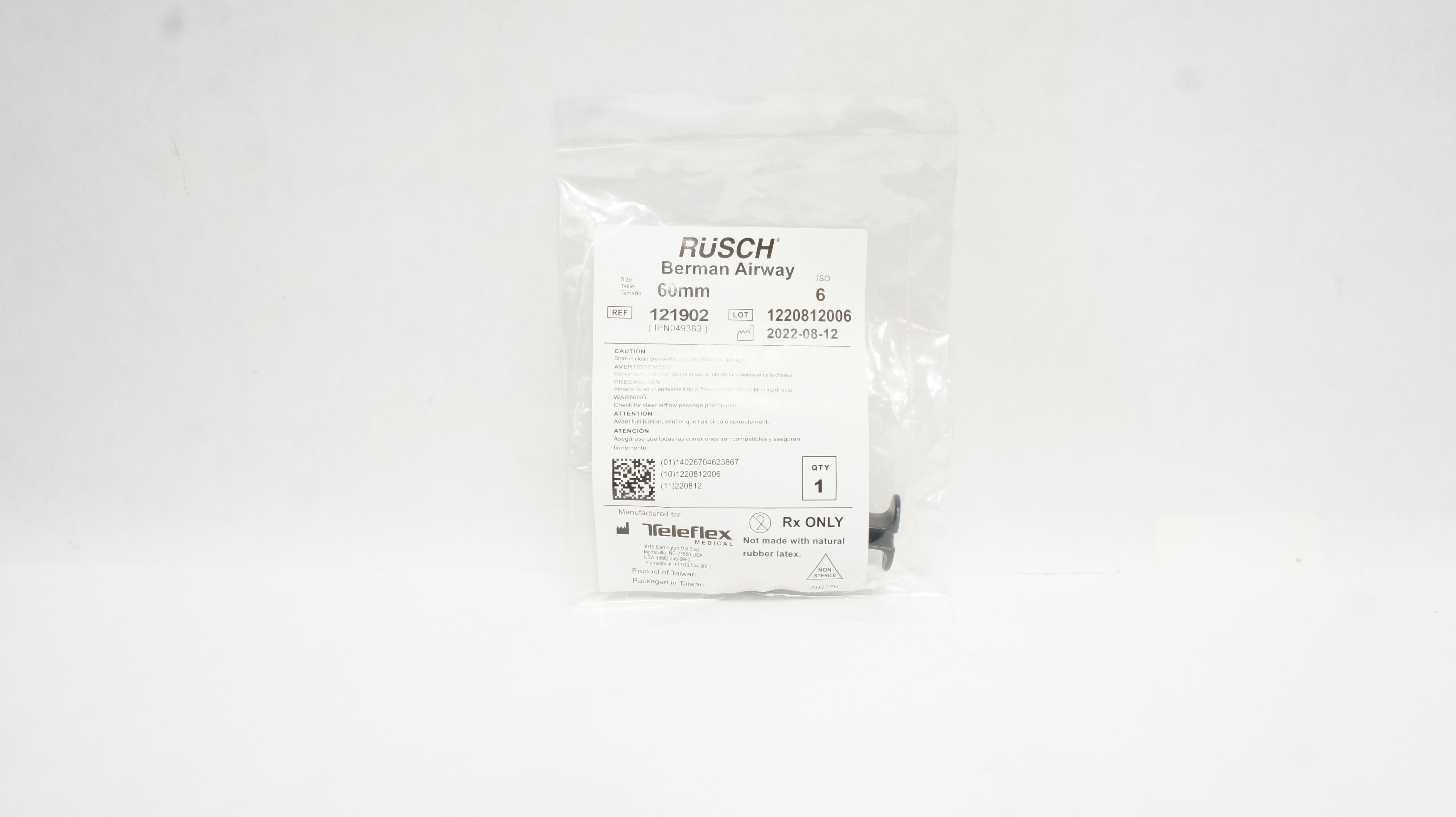 Teleflex 121902 Rusch Berman Airway 60mm