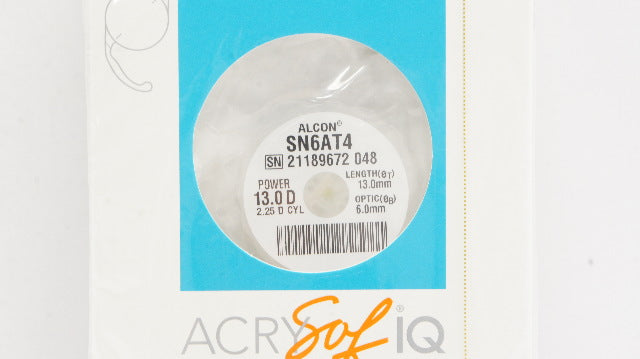 Alcon SN6AT4 ACRYSof IQ Toric Astigmatism IOL 13.0D 2.25 CYL  (x)