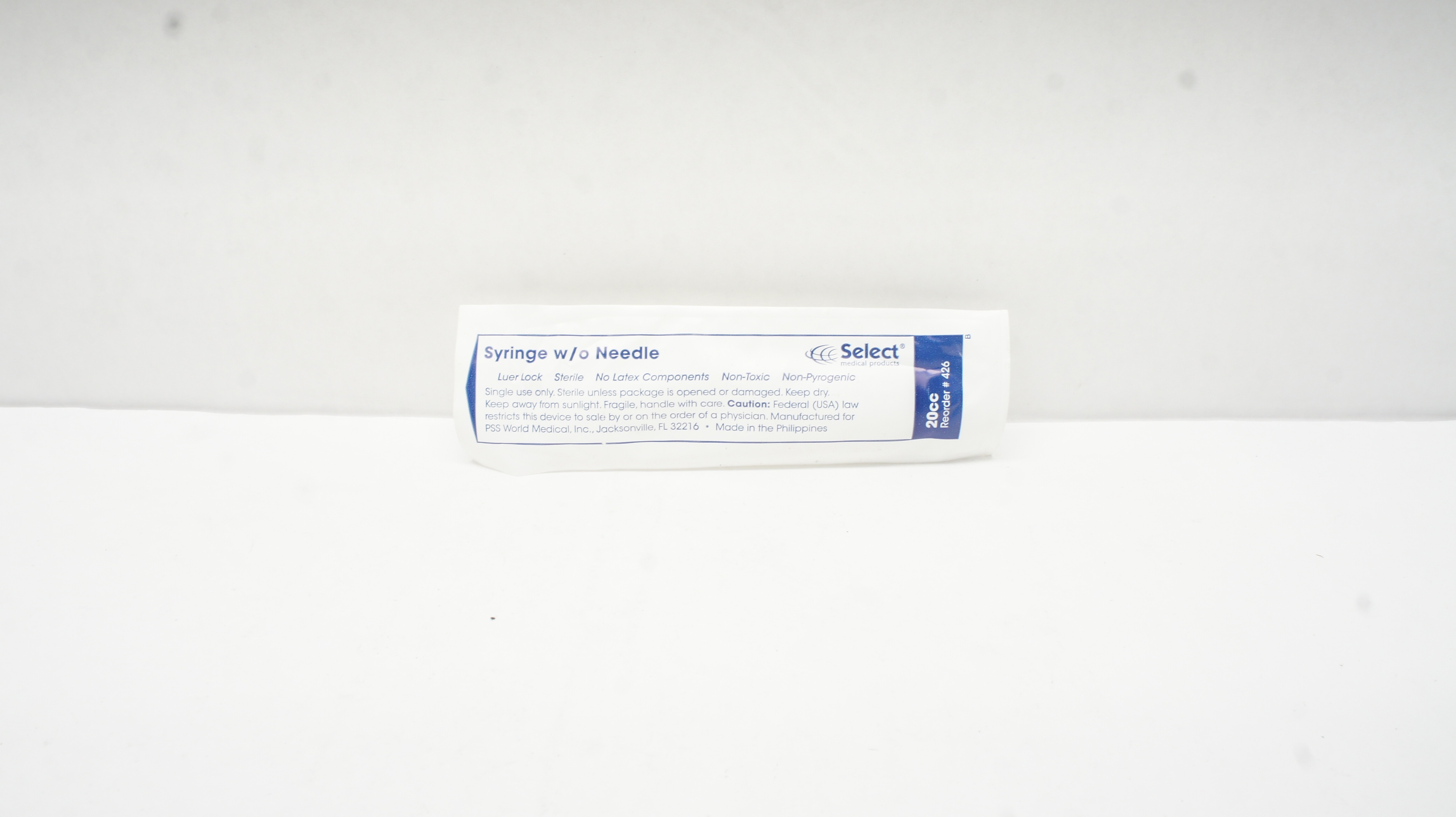 Select Medical 426 Syringe W/o Ndle 20cc
