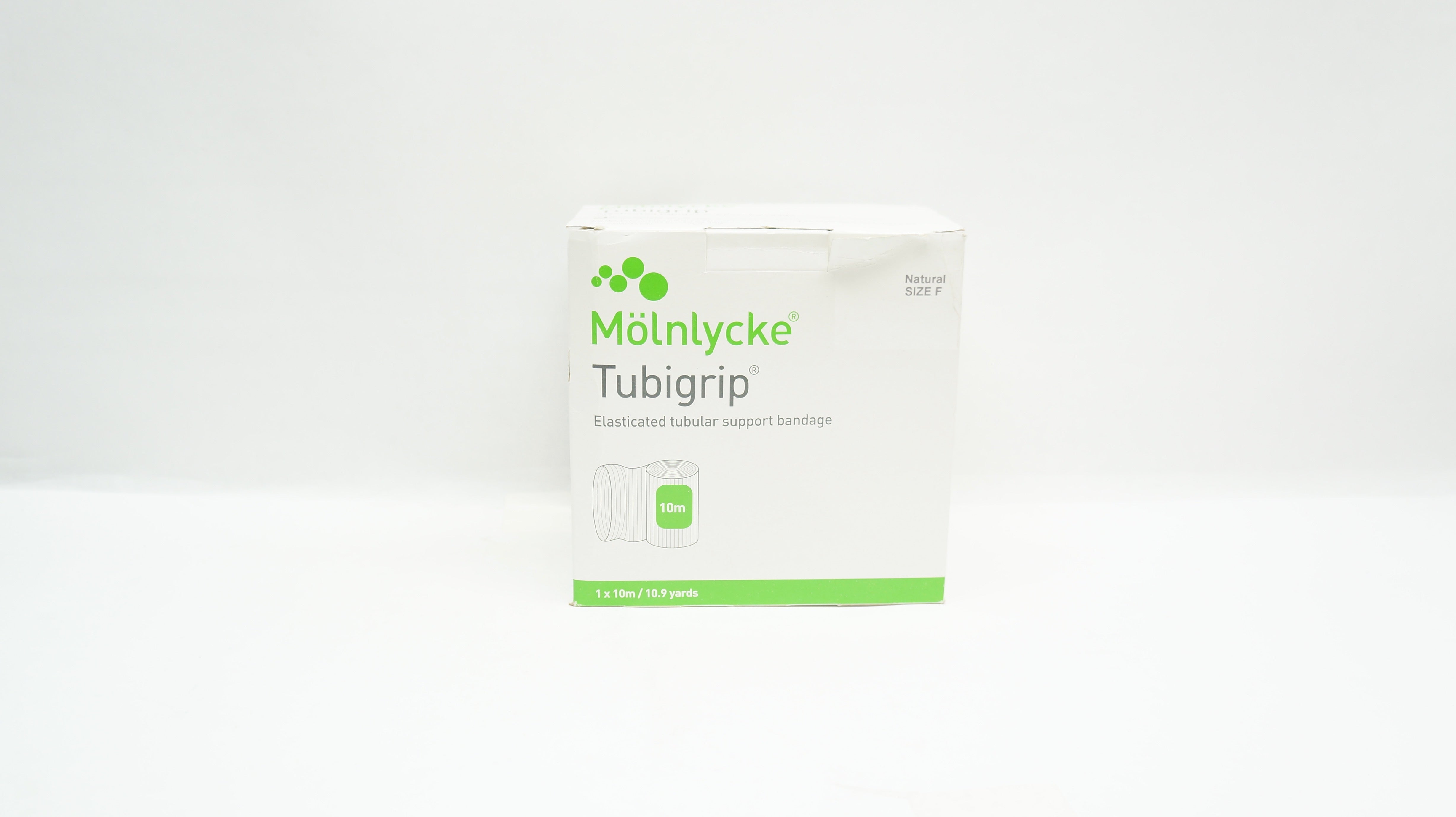 Molnlycke 1438 Tubigrip Elasticated Tubular Support Bandage 1x10m/10.9yds Size F