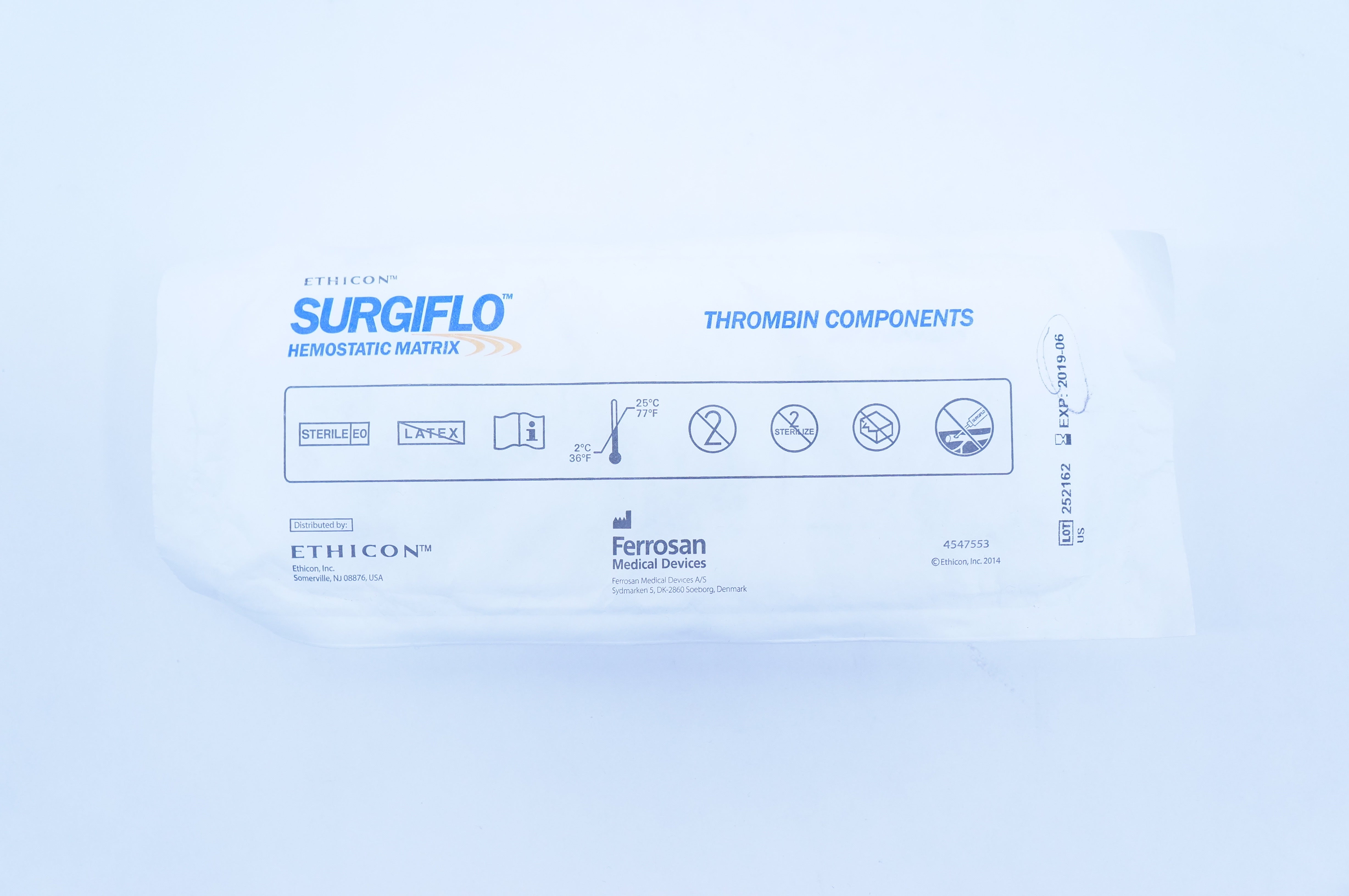 Surgiflo 4547553 Ferrosan Hemostatic Matrix with Thrombin from Ethicon (x)