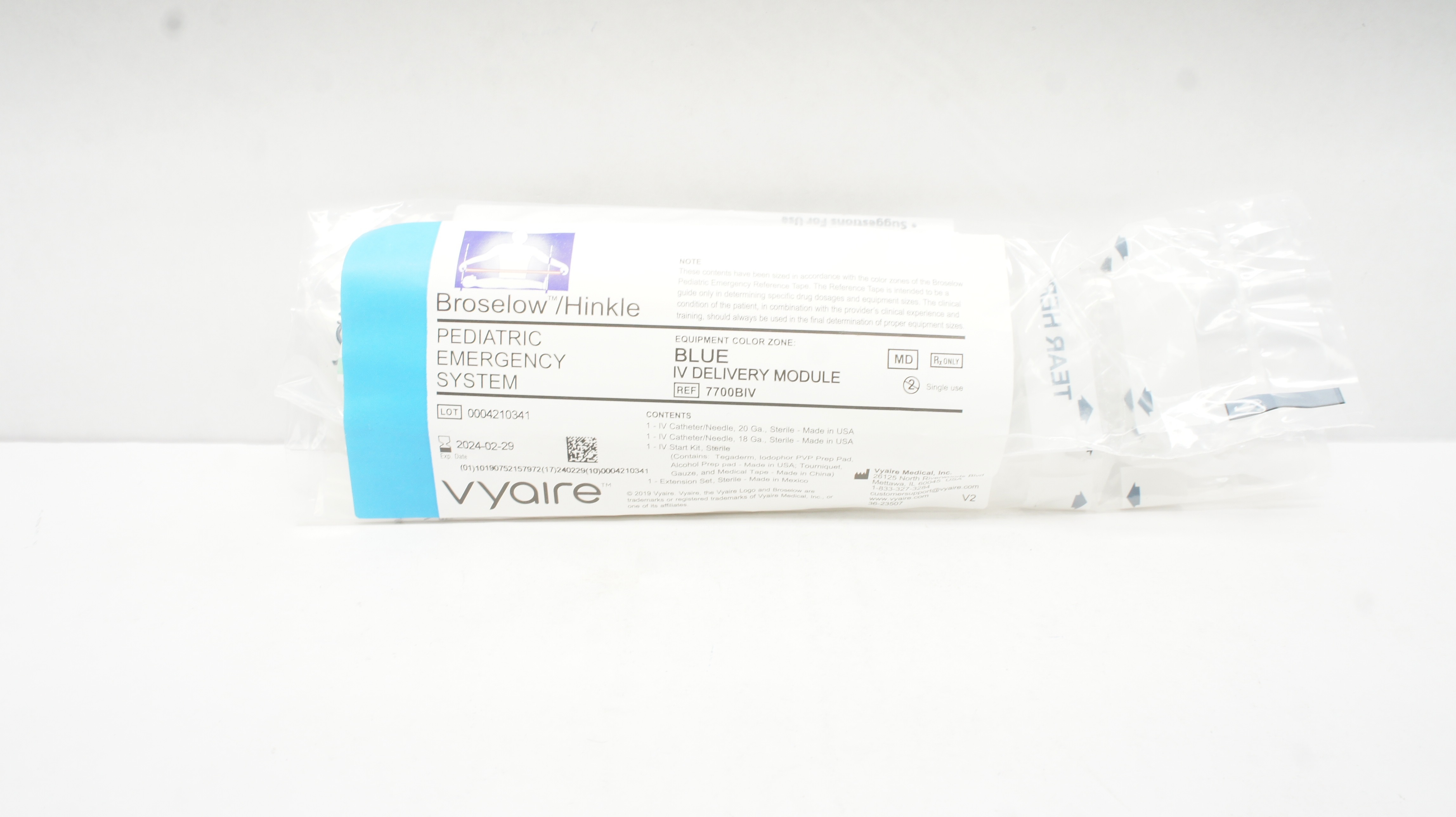 Vyaire 7700BIV Broselow/Hinkle Pediatric Emergency System Blue (x)