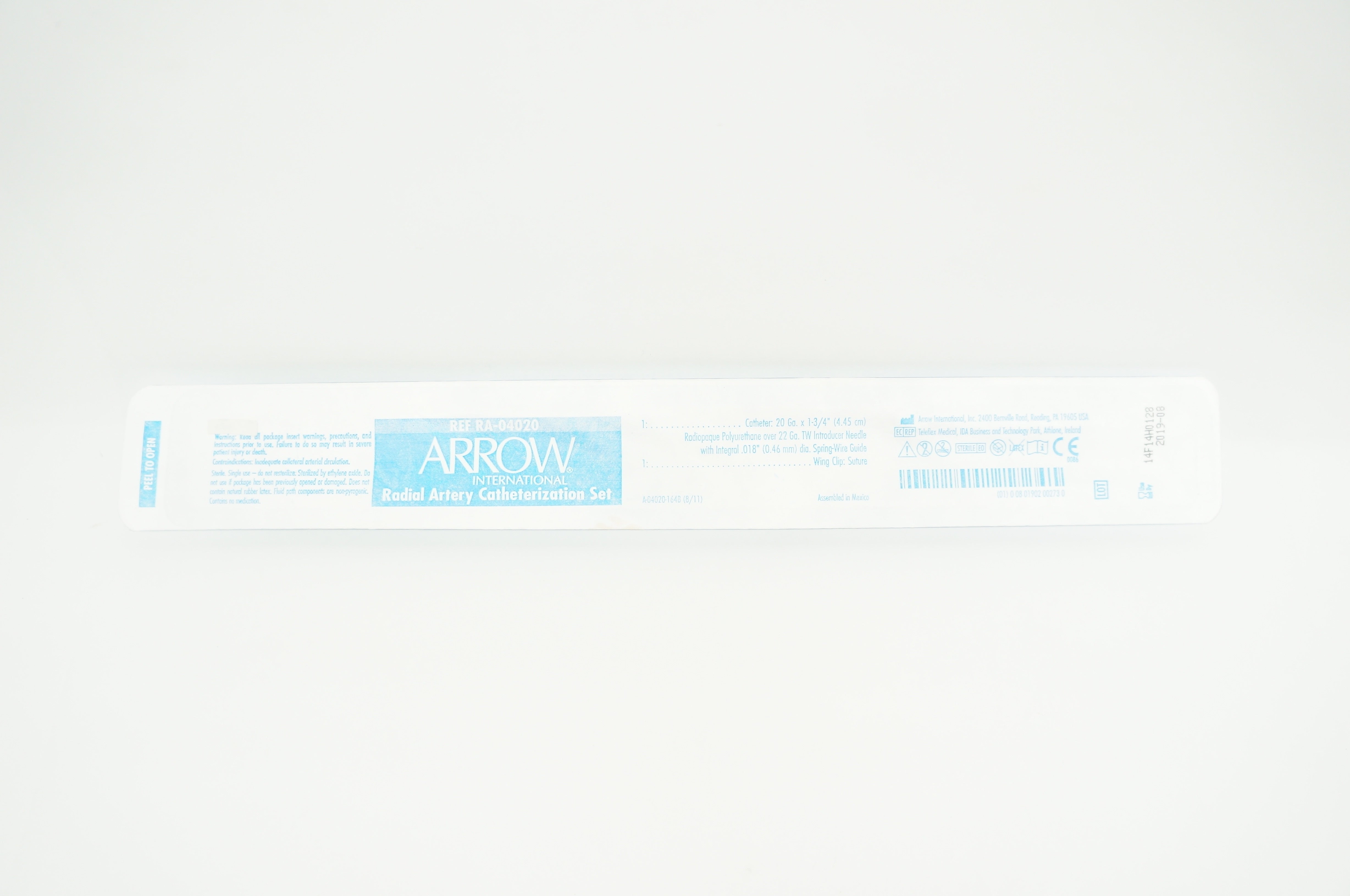 Arrow RA-04020 Radial Artery Catheterization Set 20ga x 4.45cm (x)