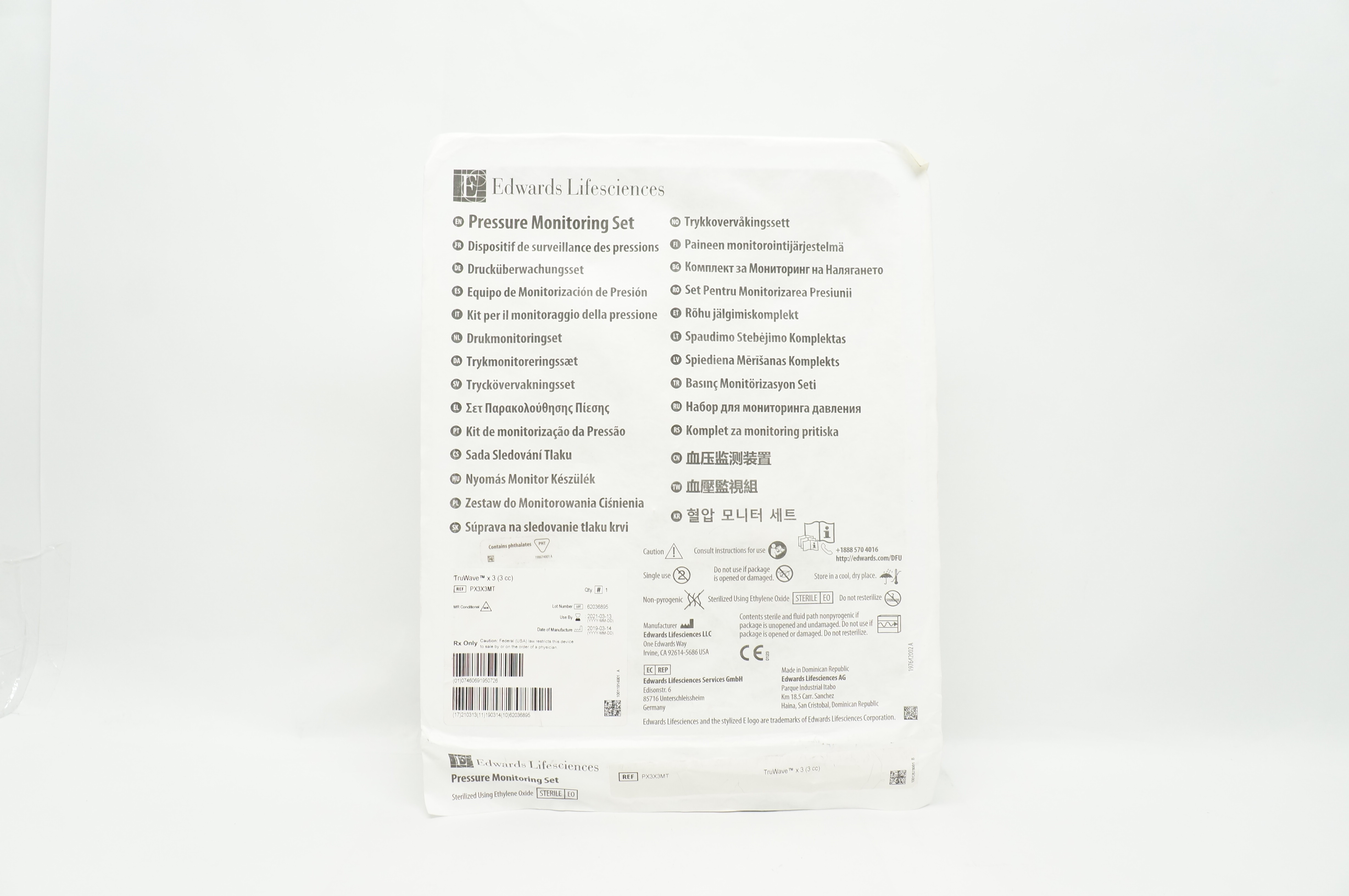 Edwards Lifesciences PX2X2MT Pressure Monitoring Set (x)