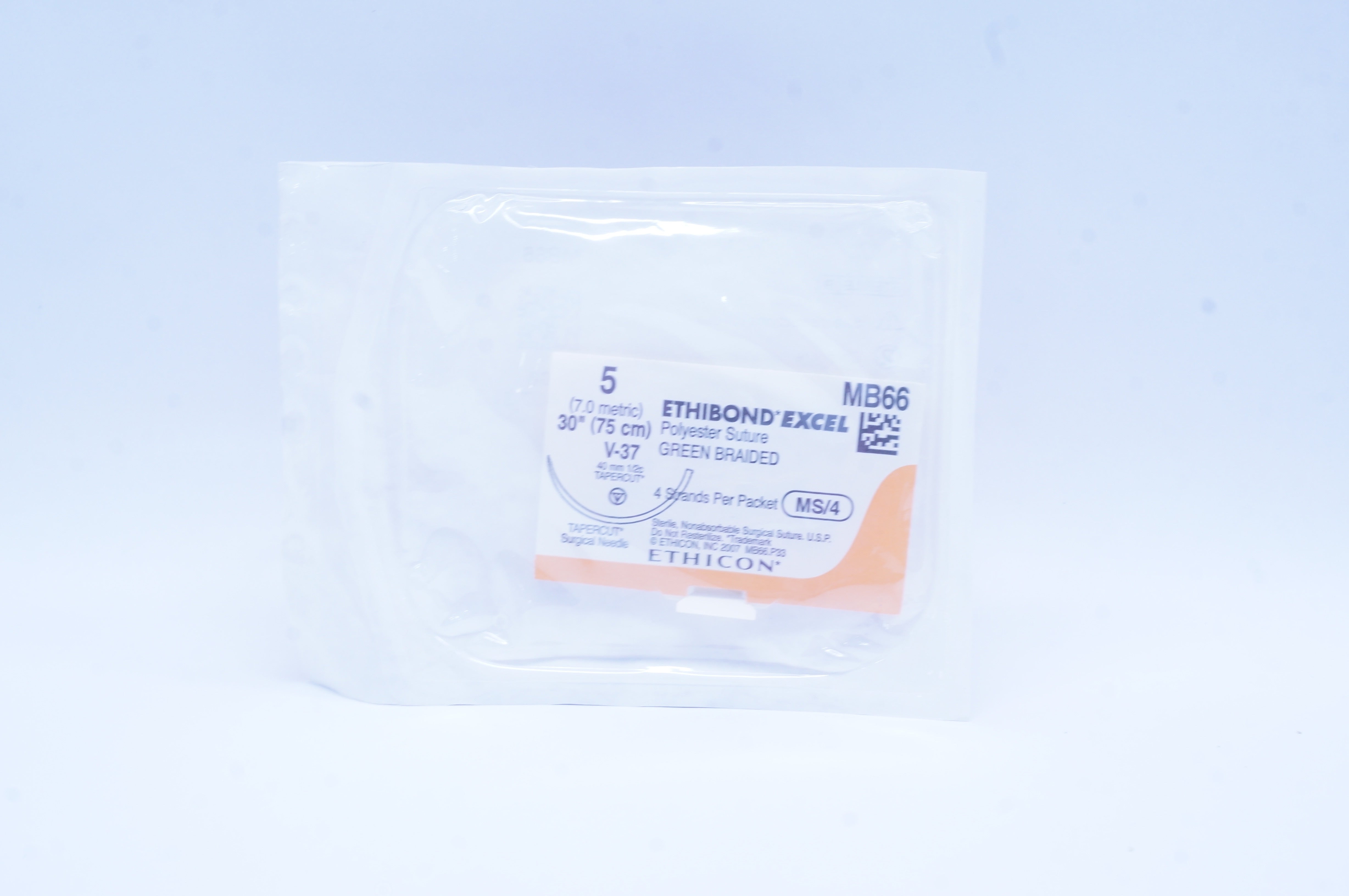 Ethicon MB66 5 Ethibond Excel Polyester Stre V-37 40mm 1/2c Taperpoint 30in. (x)