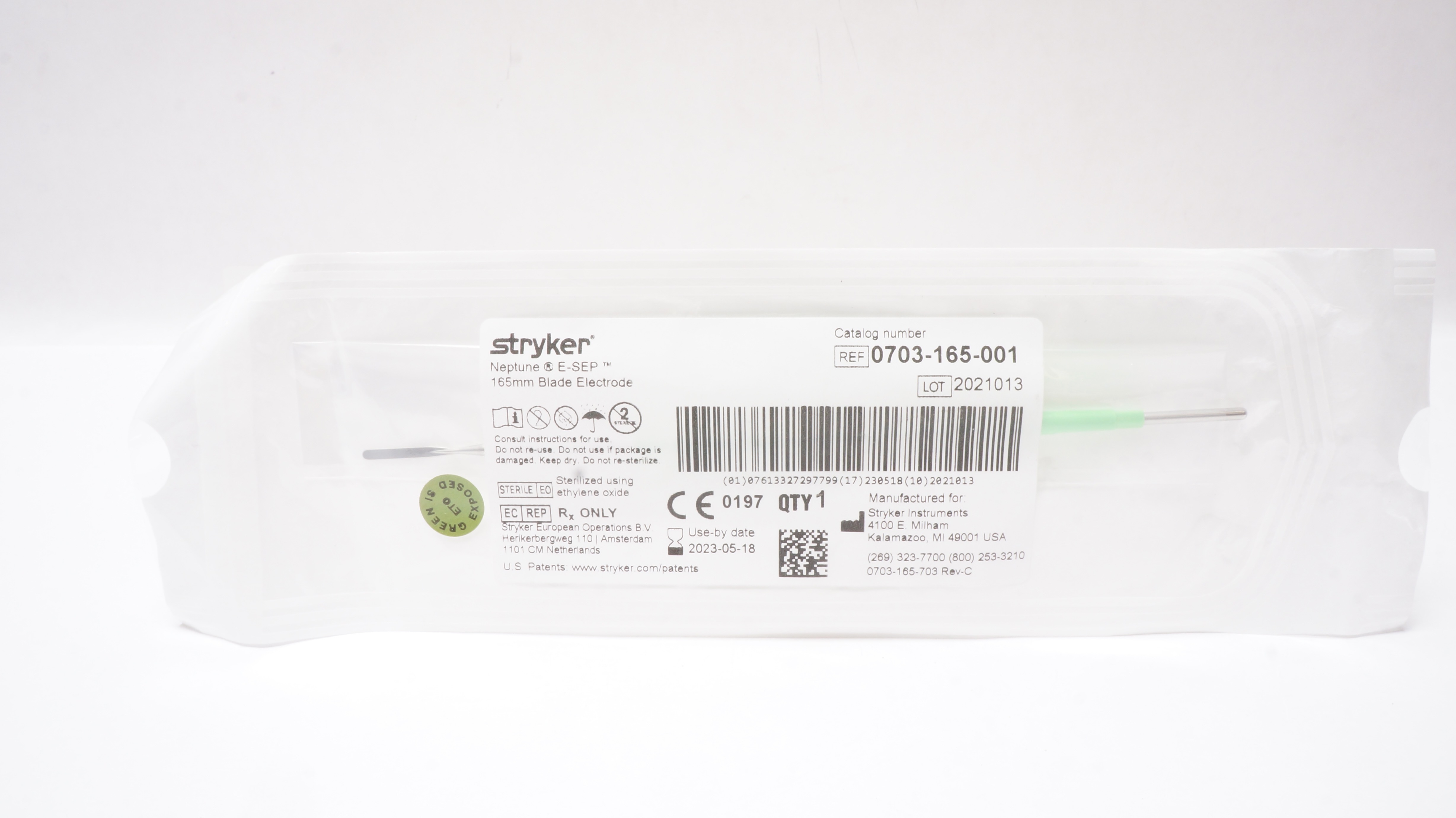 Stryker 0703-165-001 Neptune E-SEP 165mm Blade Electrode (x)