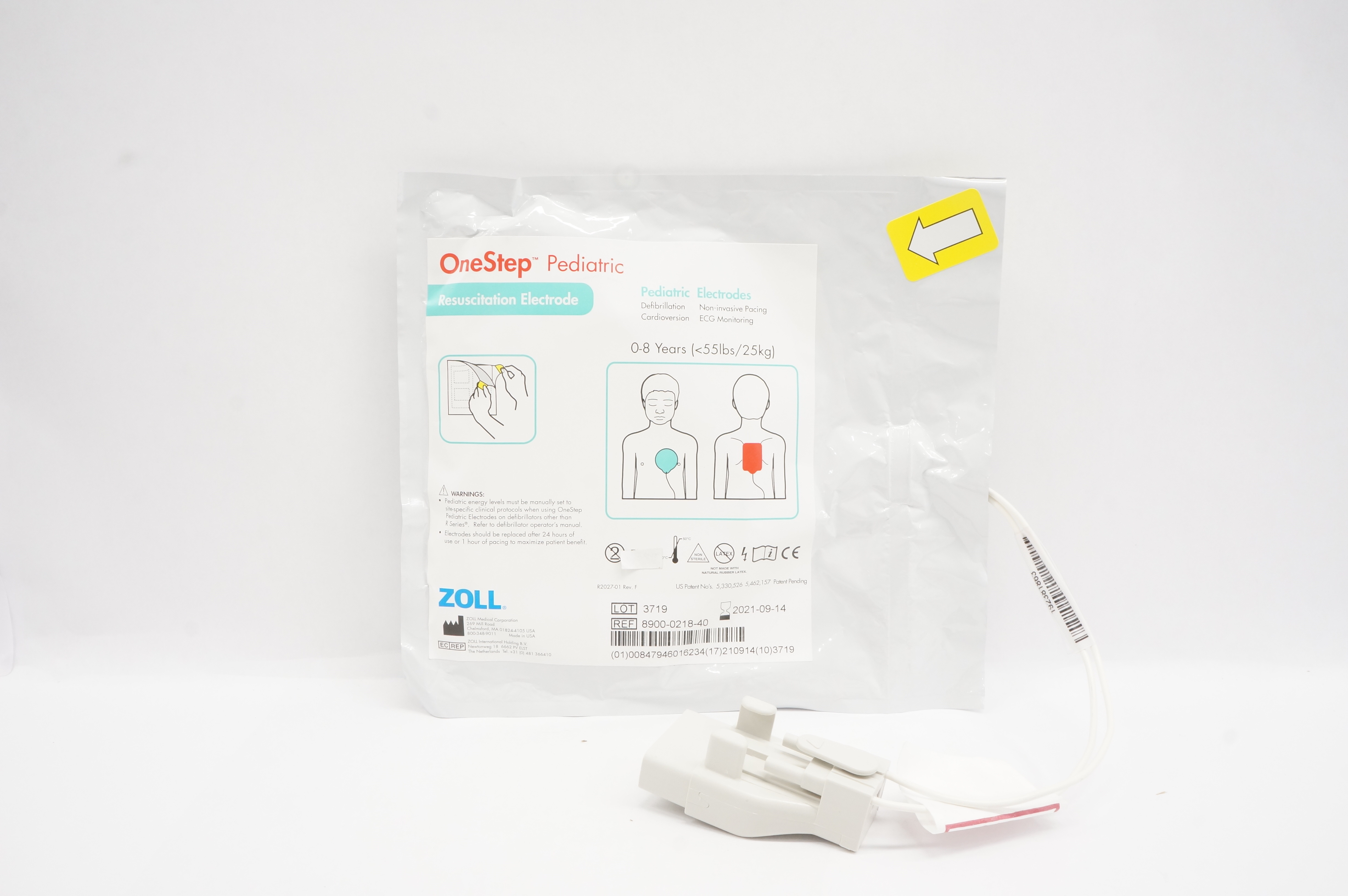 Zoll 8900-0218-40 OneStep Pediatric Resuscitation Electrode 0-8 Years <55lbs (x)