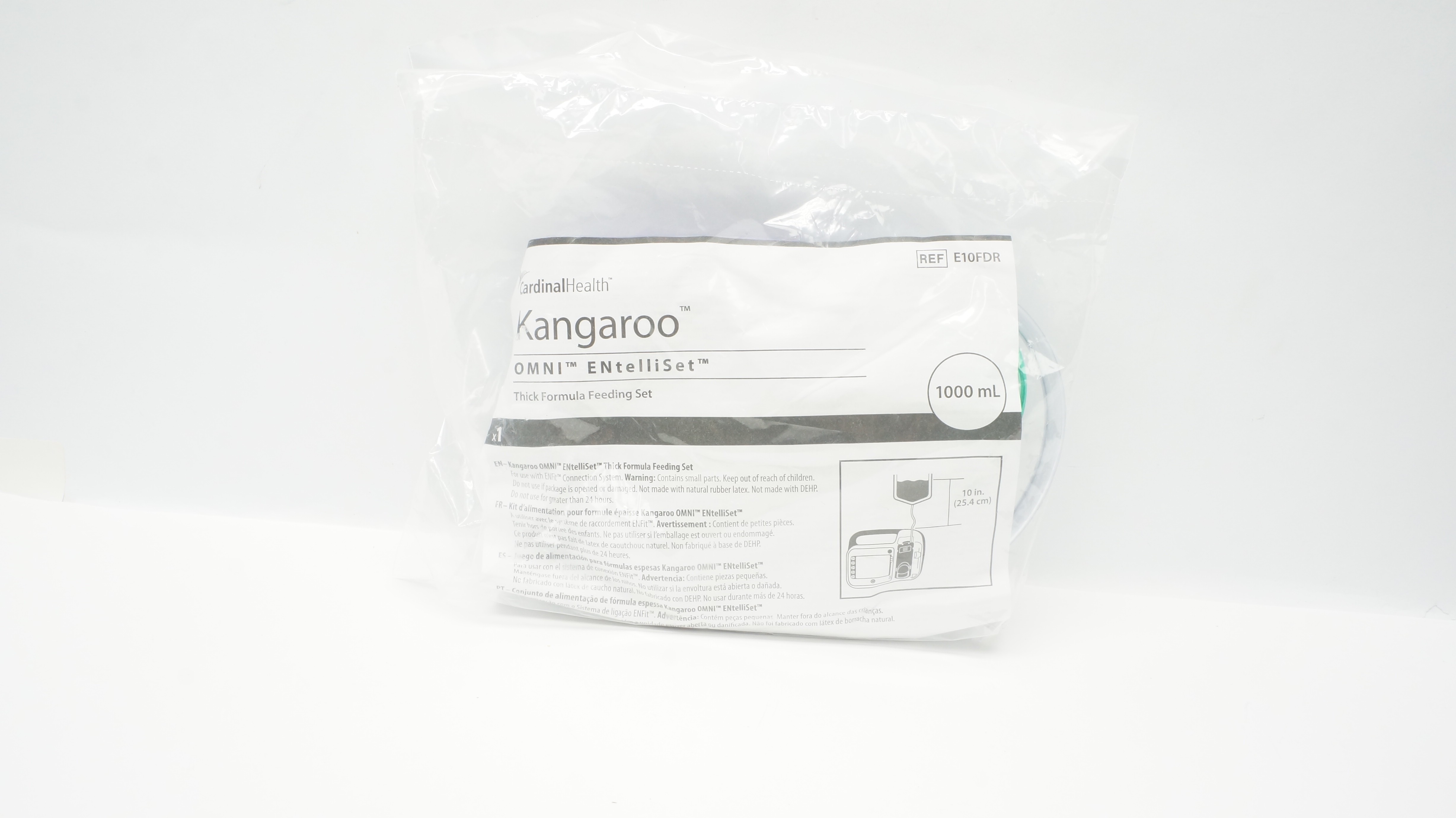 Cardinal Health E10FDR Kangaroo OMNI Thick Formula Feeding Set 1000mL x 10inch