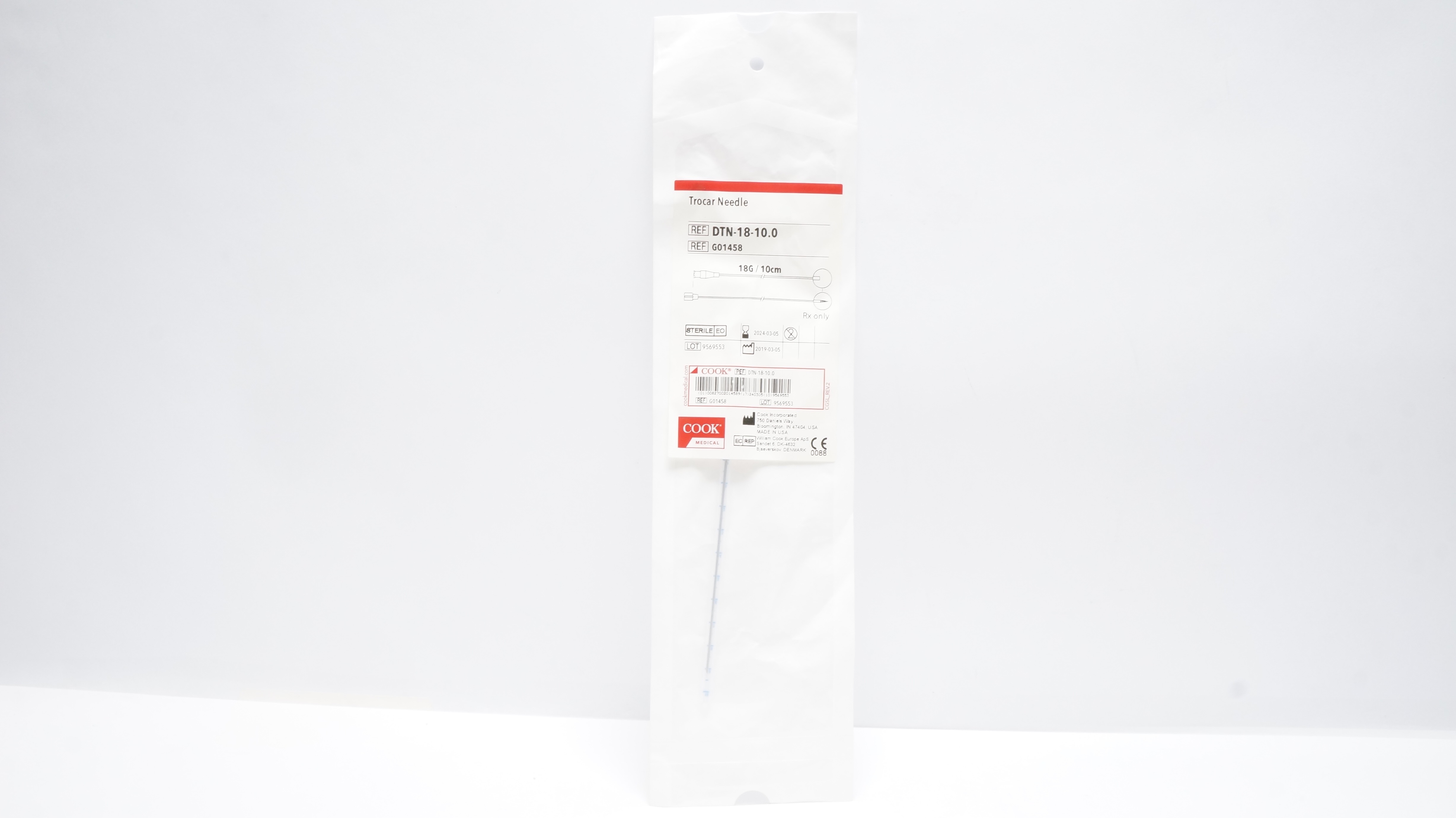 Cook Medical G01458 Trocar Needle 18G / 10 cm (x)