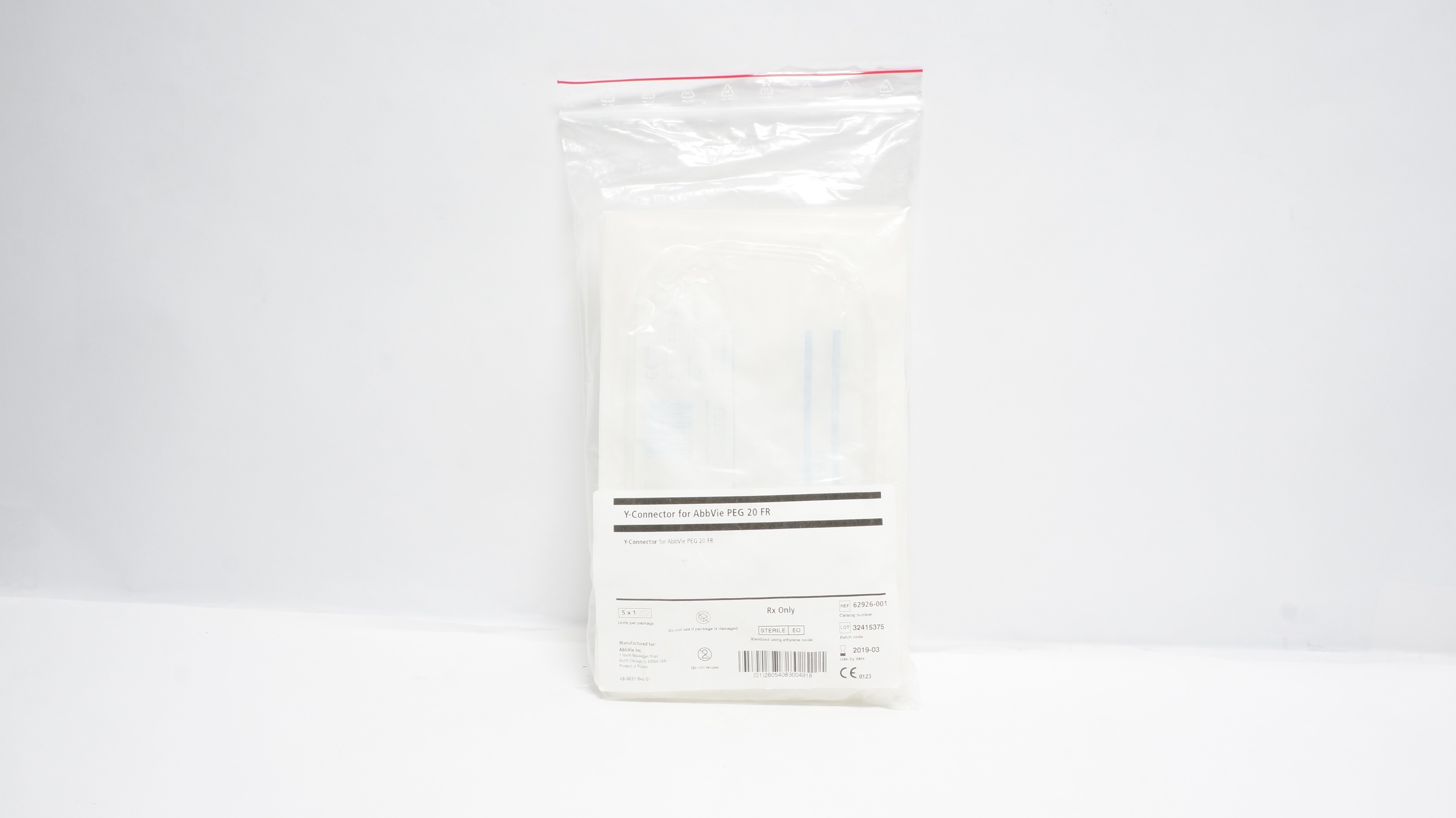 AbbVie 62926-001 Y-Connector For AbbVie PEG 20 FR (x) - Pack of 5