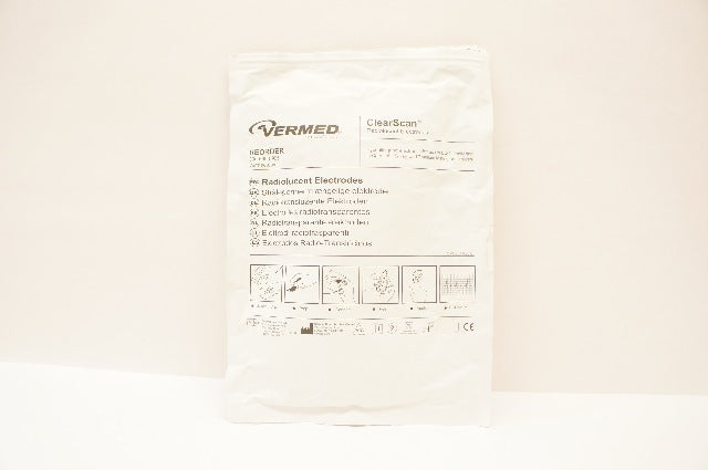 Vermed A10004-60 Clear Scan Radiolucent ECG Monitoring Electrodes - Pack of 60