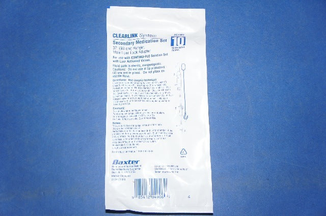 Baxter 2C7461 CLEARLINK System Secondary Medication Set 37 ~ Box of 48