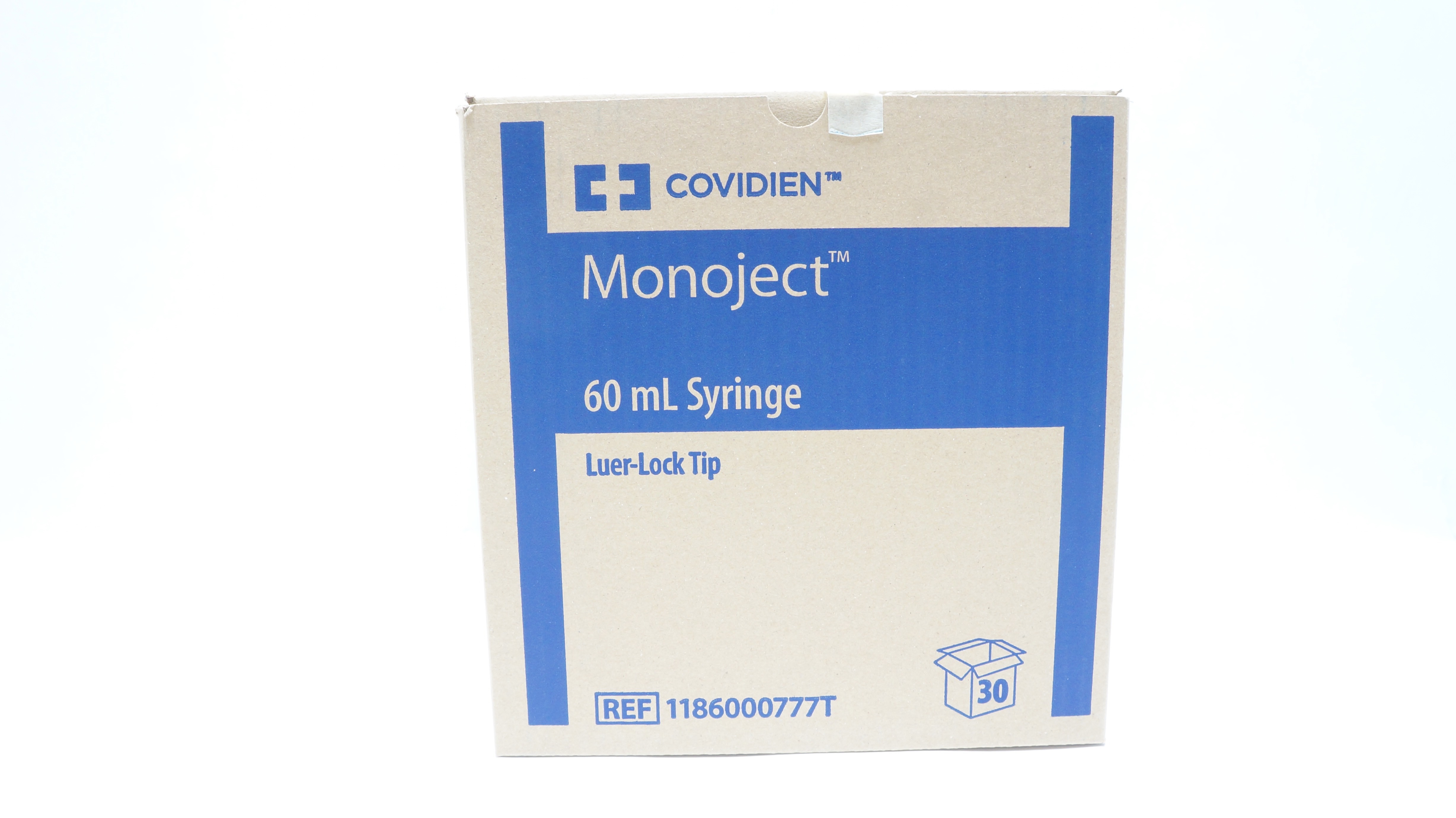 Covidien 1186000777T Monoject 60ml Syringe Luer-Lock Tip - Box of 30