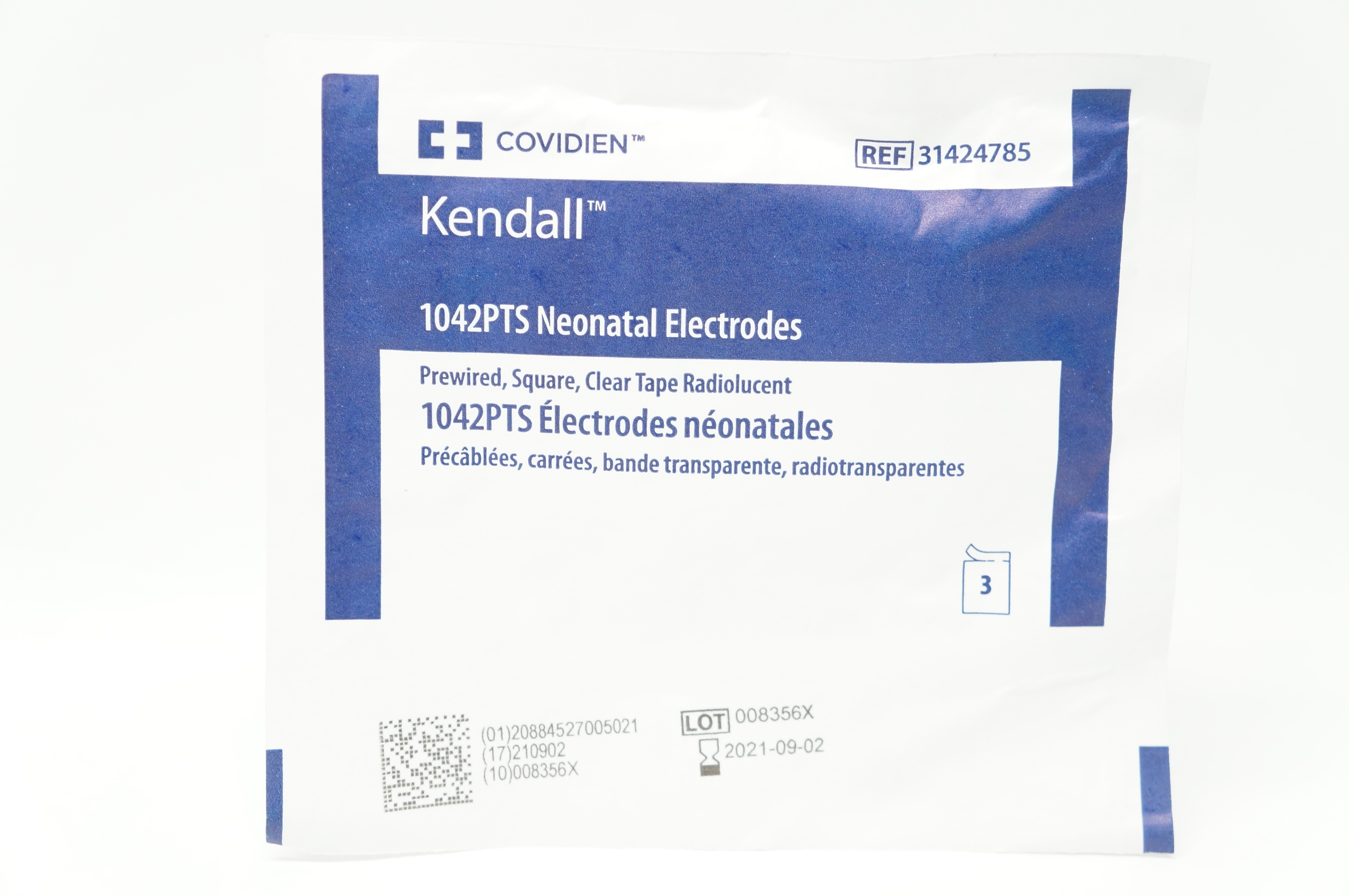 Covidien 31424785 Kendall 1042PTS Neonatal Electrodes (x) - Pack of 3