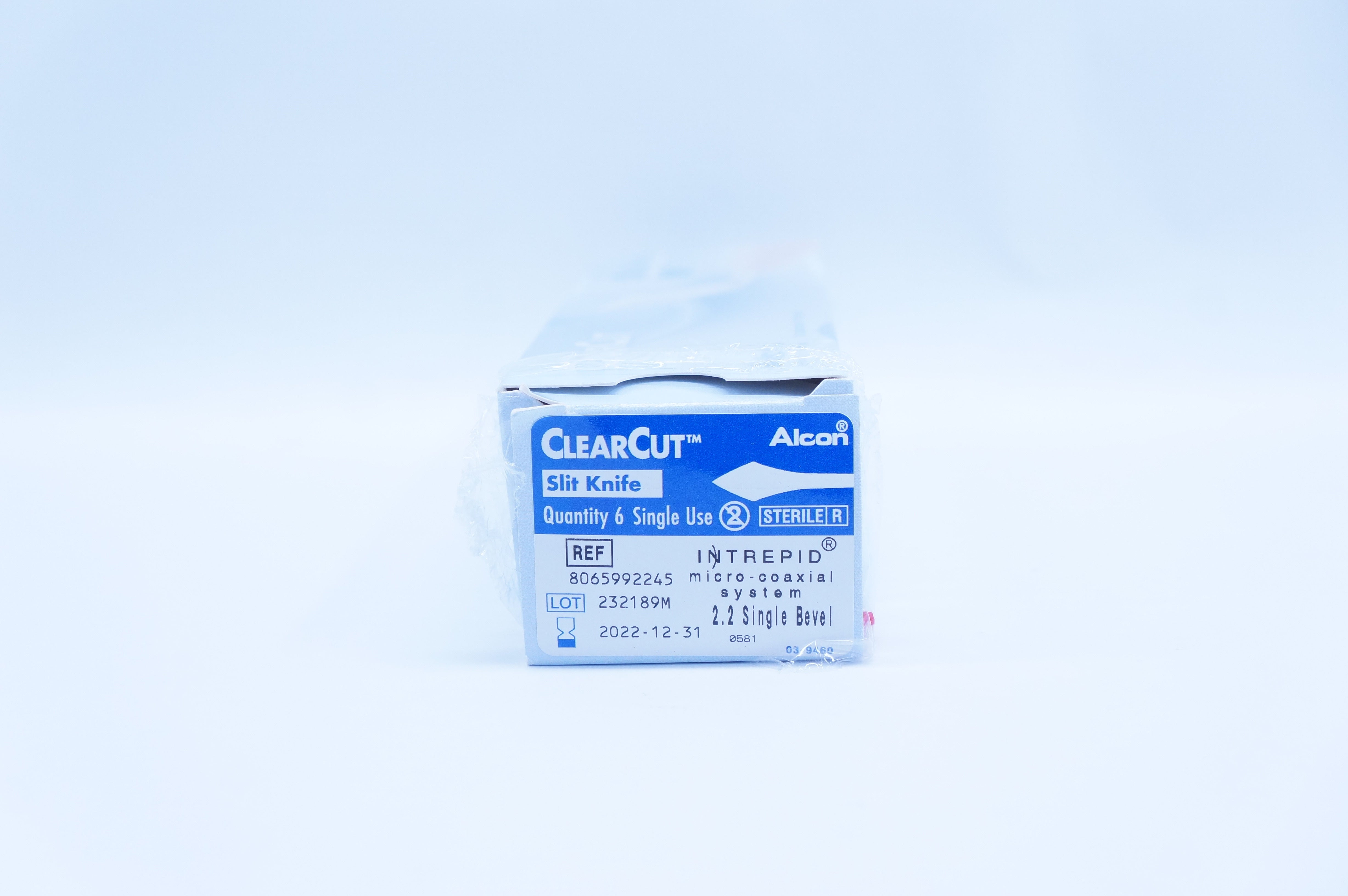 Alcon 8065992245 Intrepid ClearCut Slit Knife 2.2 Single Bevel - Box of 6