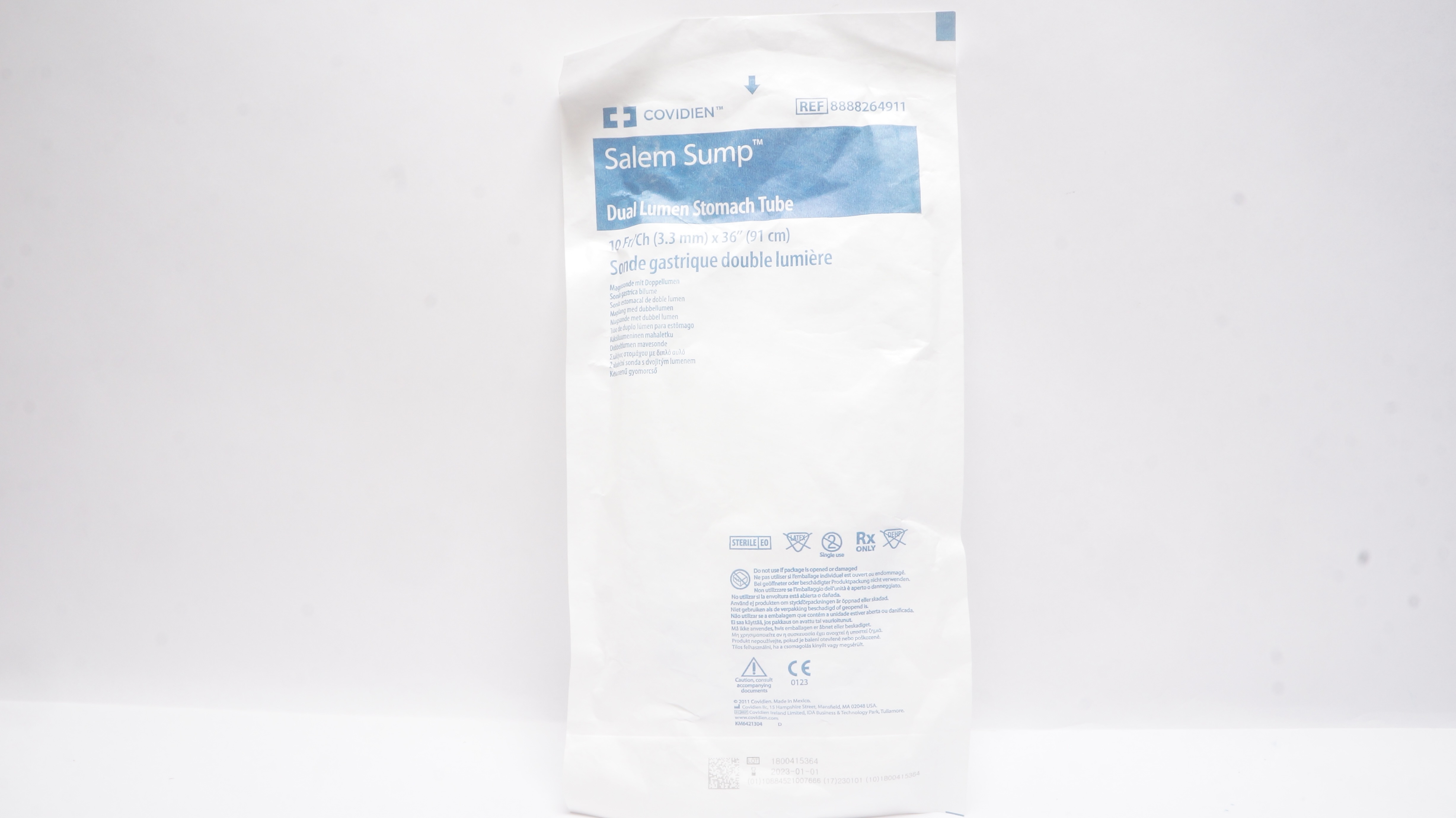 Covidien 8888264911 Salem Sump Dual Lumen Stomach Tube 10Fr/Ch x 36 inch (x)