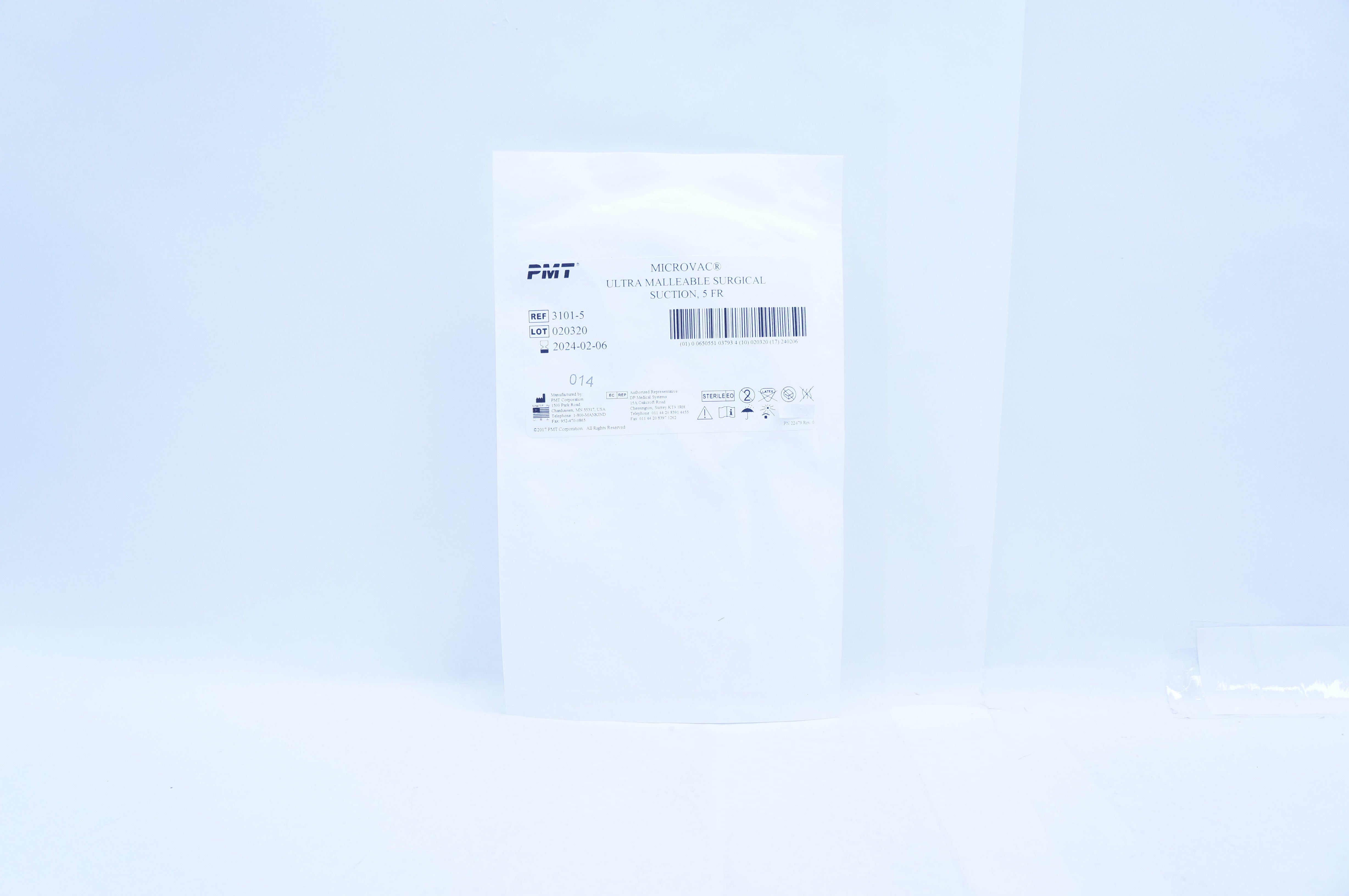 PMT 3101-5 Microvac Ultra Malleable Surgical Suction 5Fr (x)