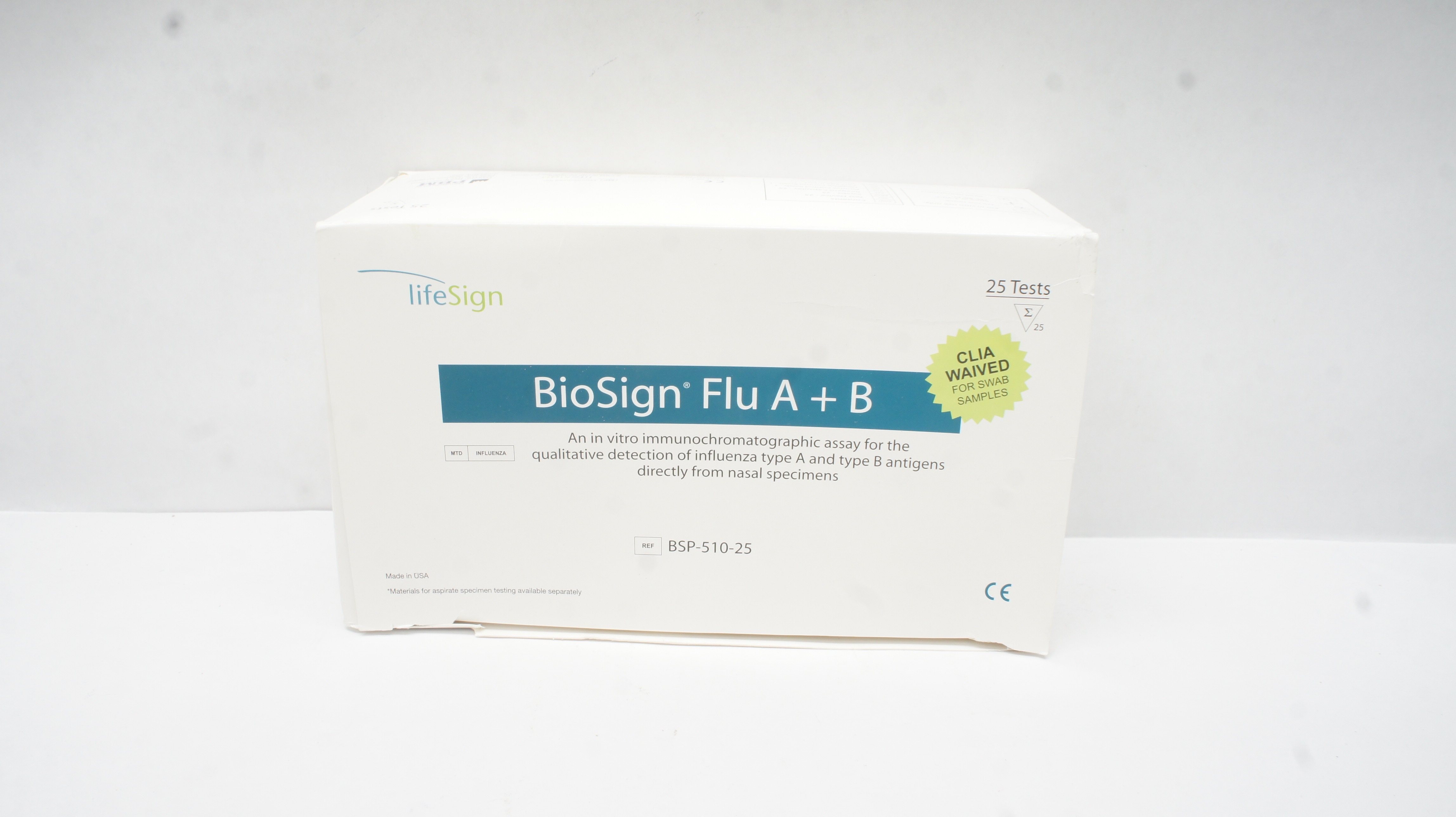 PBM BSP-510-25 LifeSign BioSign Flu A+B - Box of 25