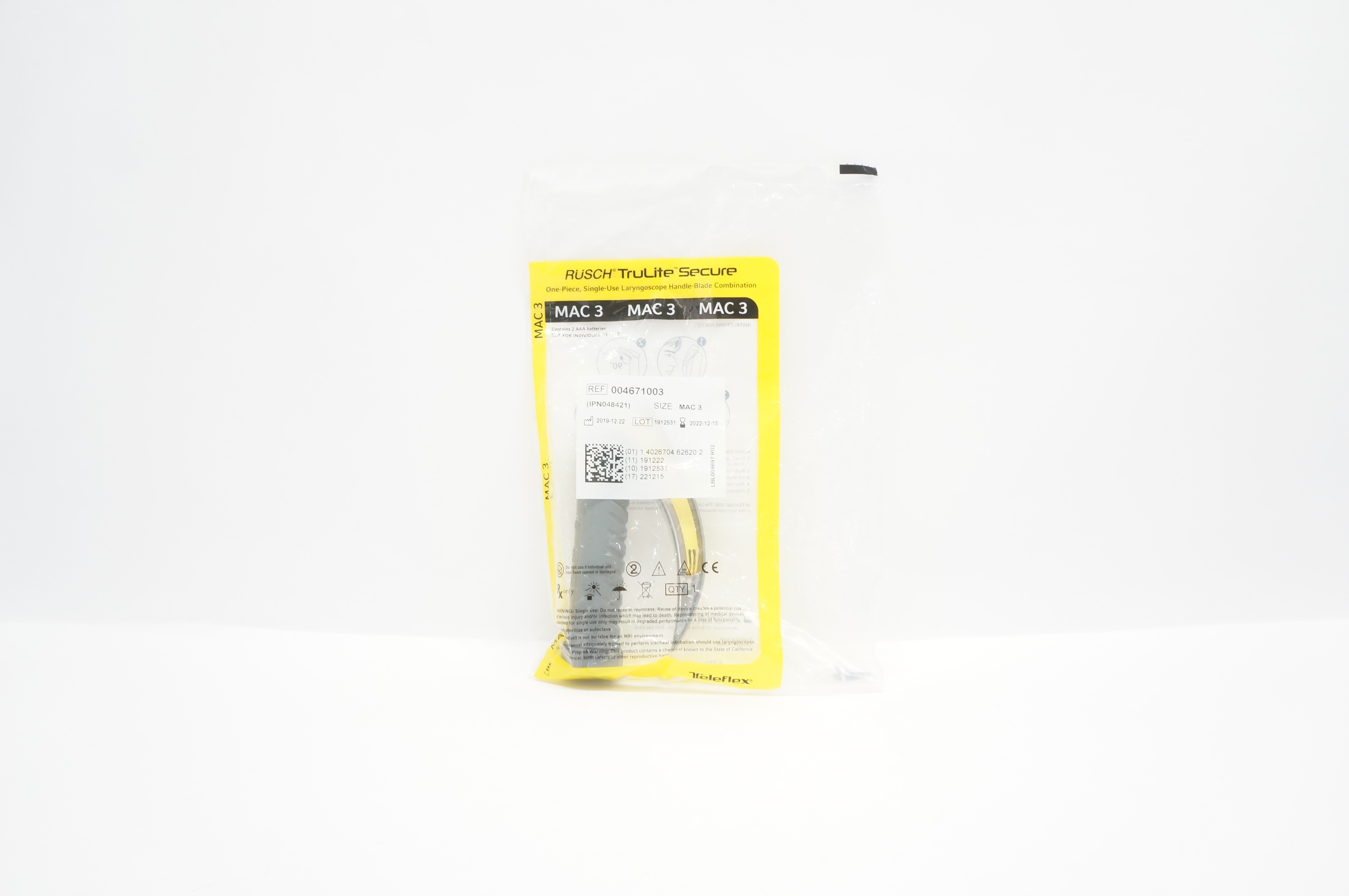 Teleflex 004671003 Rusch TruLite Laryngoscope Handle-Blade Combination MAC 3 (x)