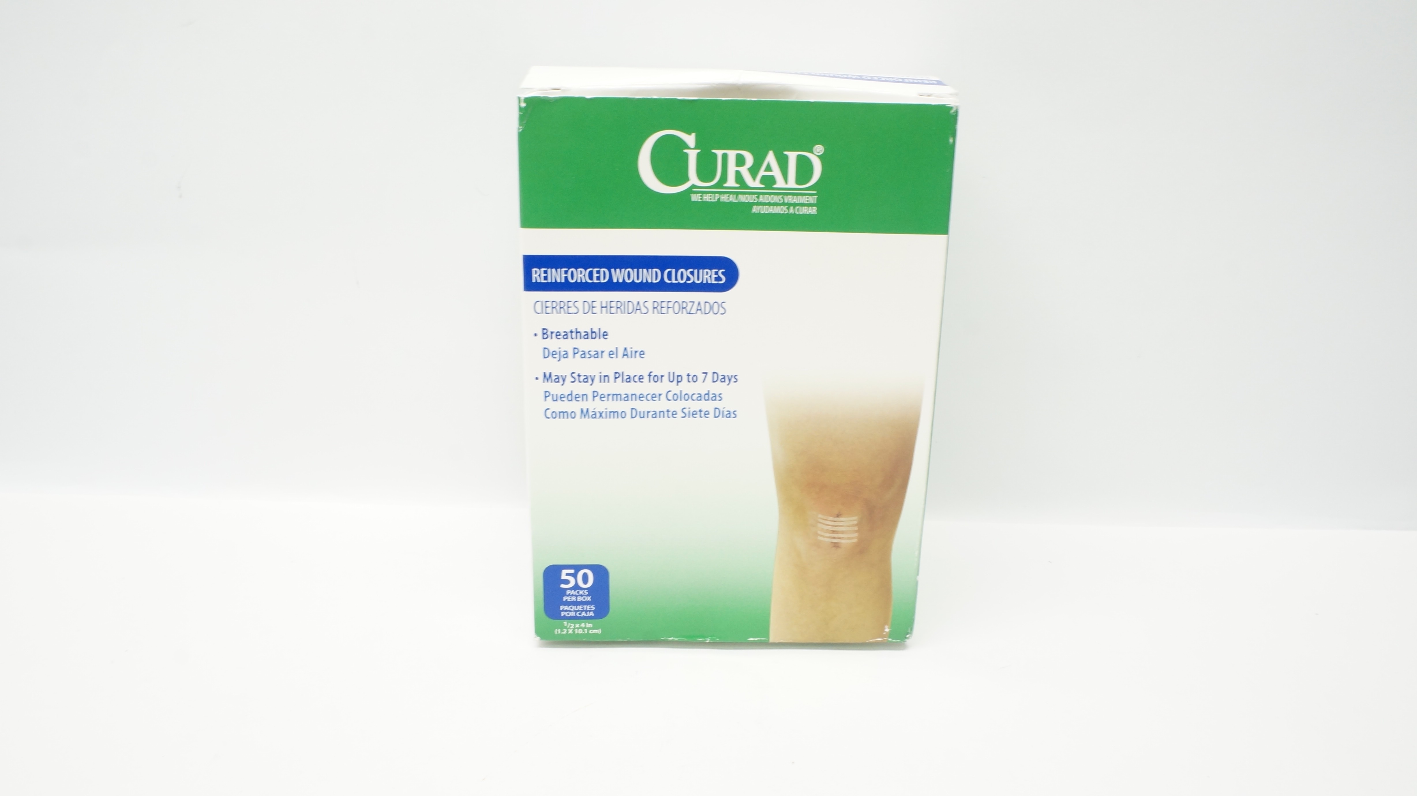 Medline NON250412 Curad Reinforced Wound Closures 1/2 x 4inch - Box of 21