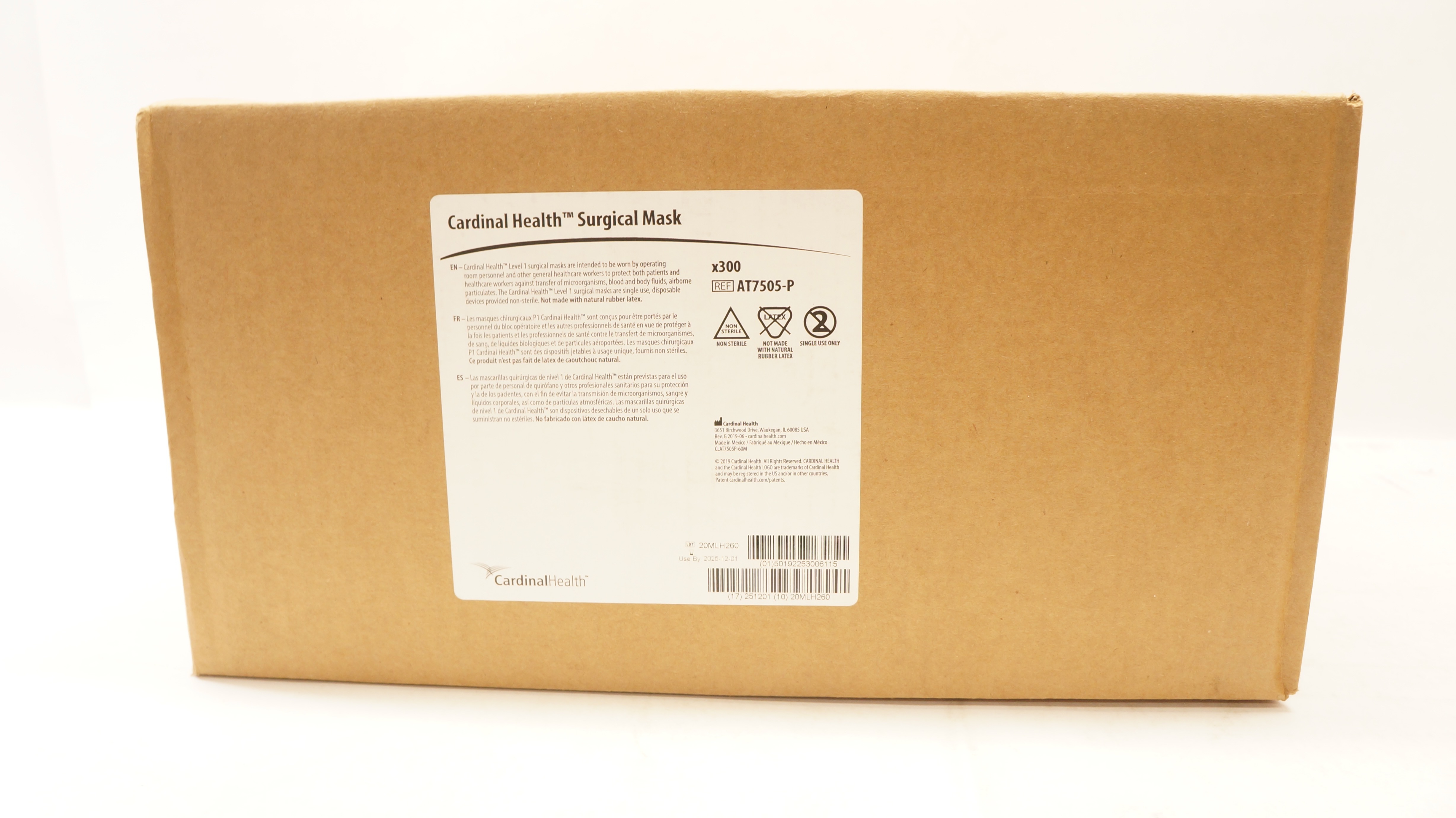 Cardinal Health AT7505-P Surgical Mask Ties, Blue 80mm Hg - Case of 300