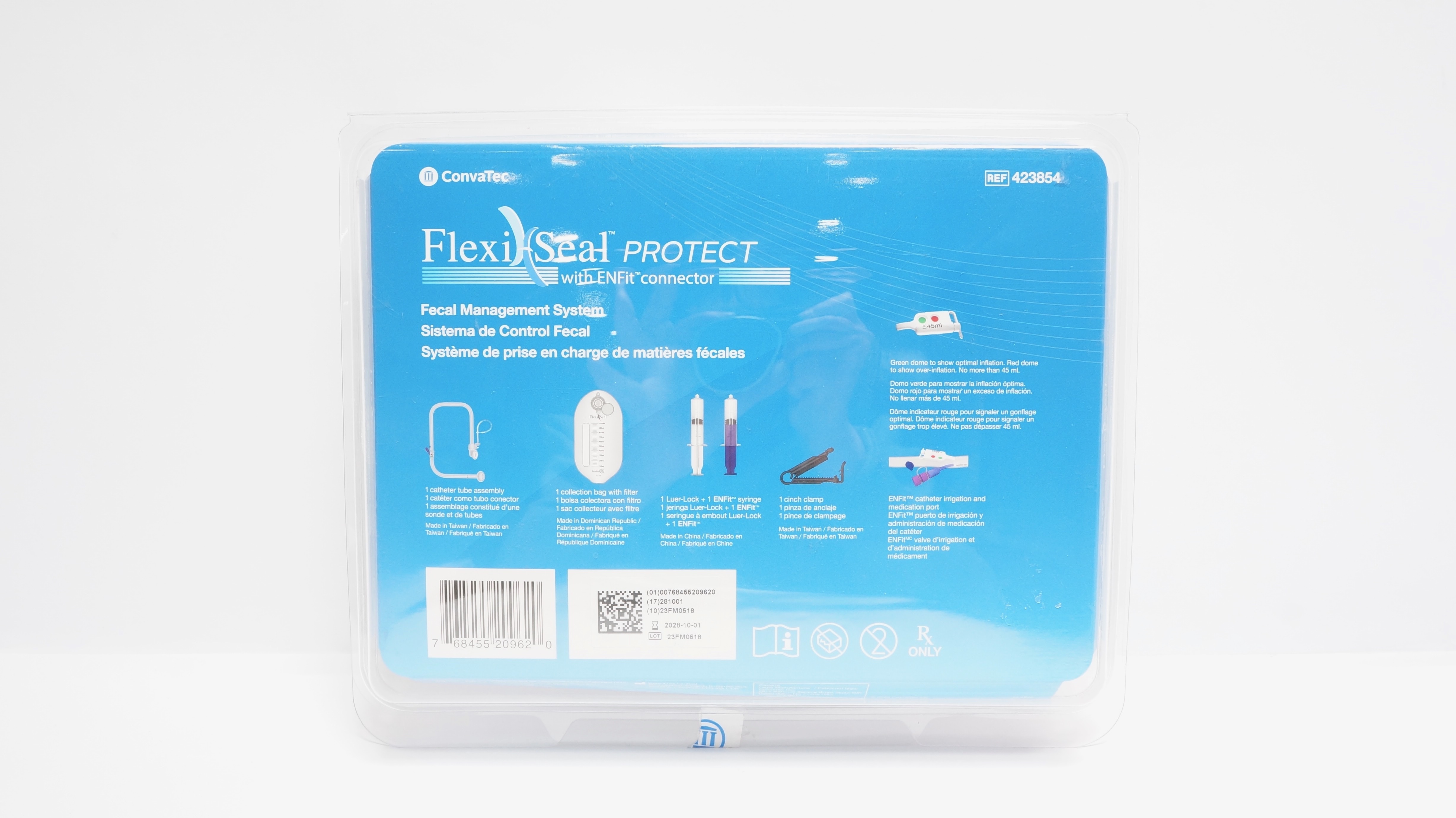 ConvaTec 423854 Flexi Seal Protect W/Enfit Connector, Fecal Management System
