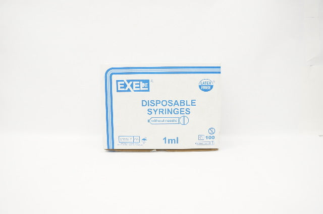 EXELint 26048 Disposable Syringes 1ml Luer Slip Tip without Ndle - Box of 100
