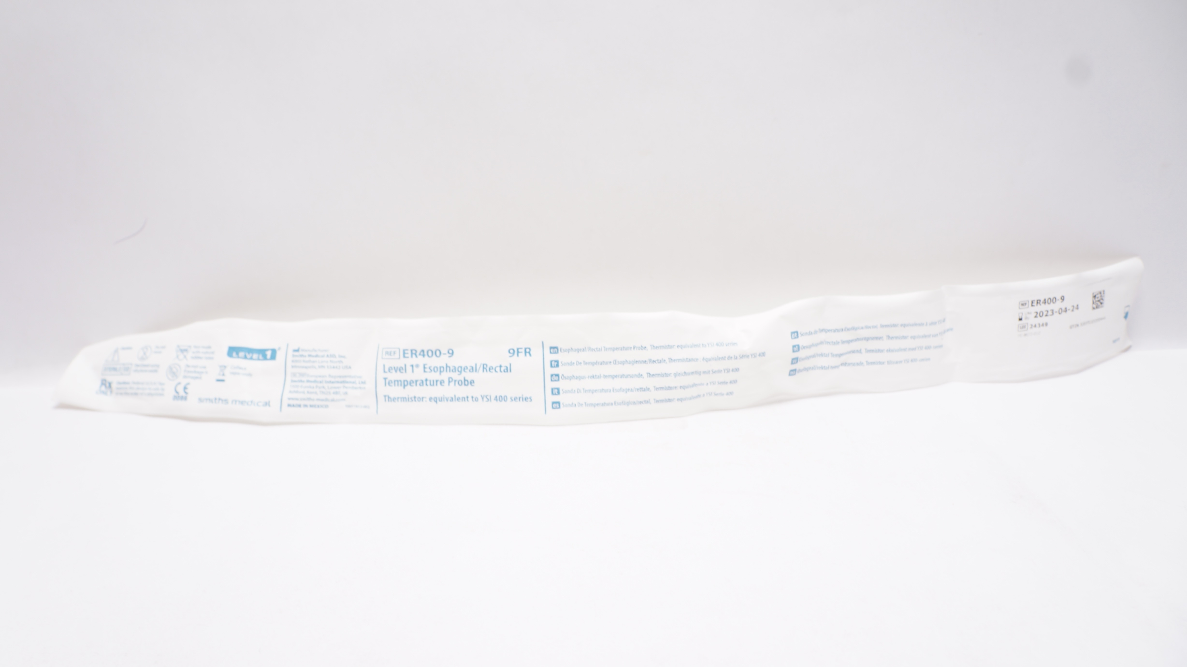 Smiths Medical ER400-9 Level1 Esophageal/Rectal Temperature Probe 9Fr (x)