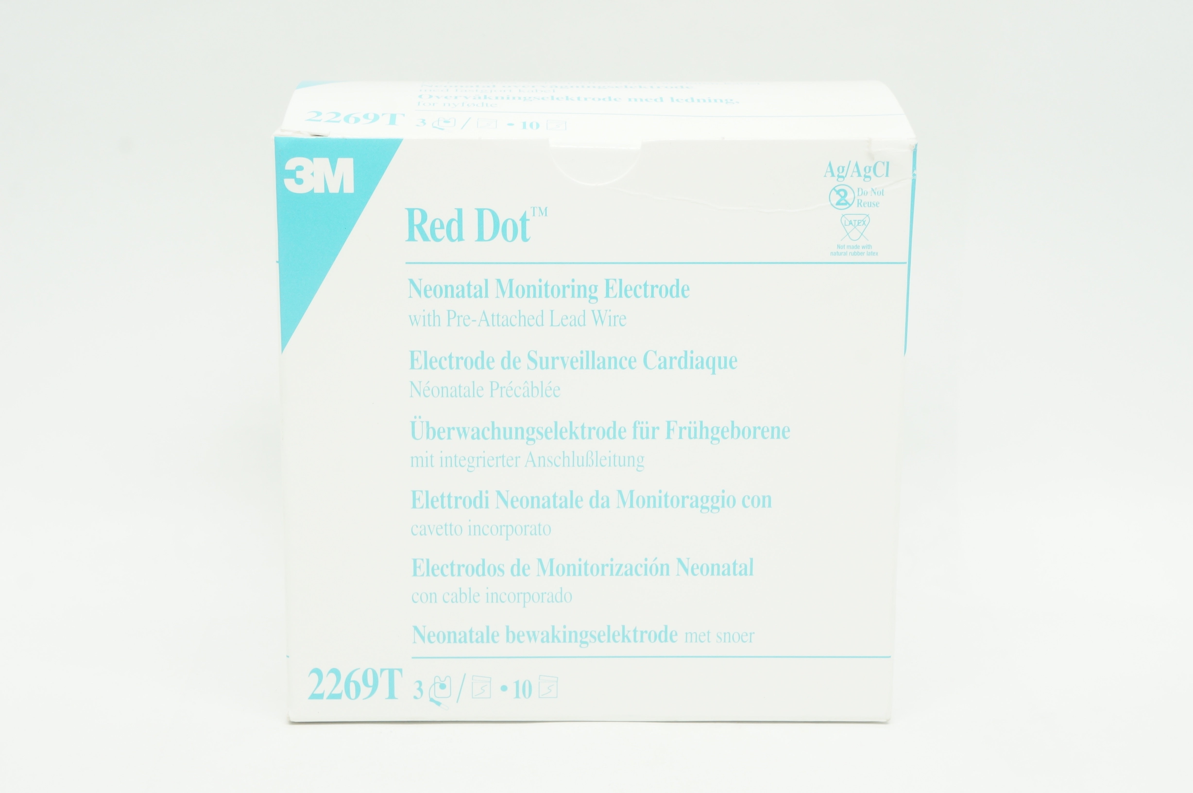 3M 2269T Red Dot Neonatal Monitoring Electrode (x) - Box of 15
