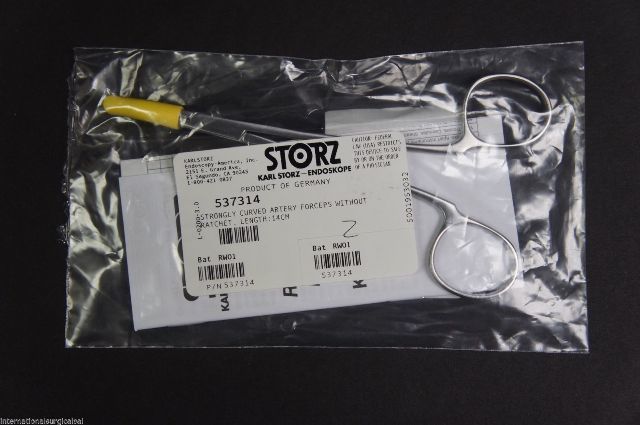 Karl Storz 537314 Strongly Curved Artery Forceps Without Ratchet Length 14cm