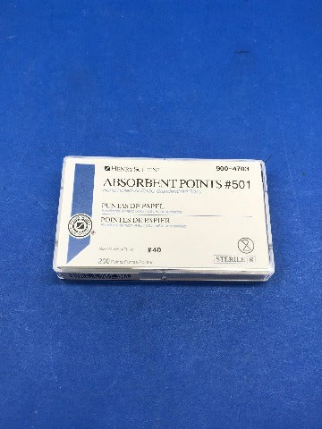 Henry Schein 900-4703 Absorbent Points #501 Size 40 ~ Pack of 200