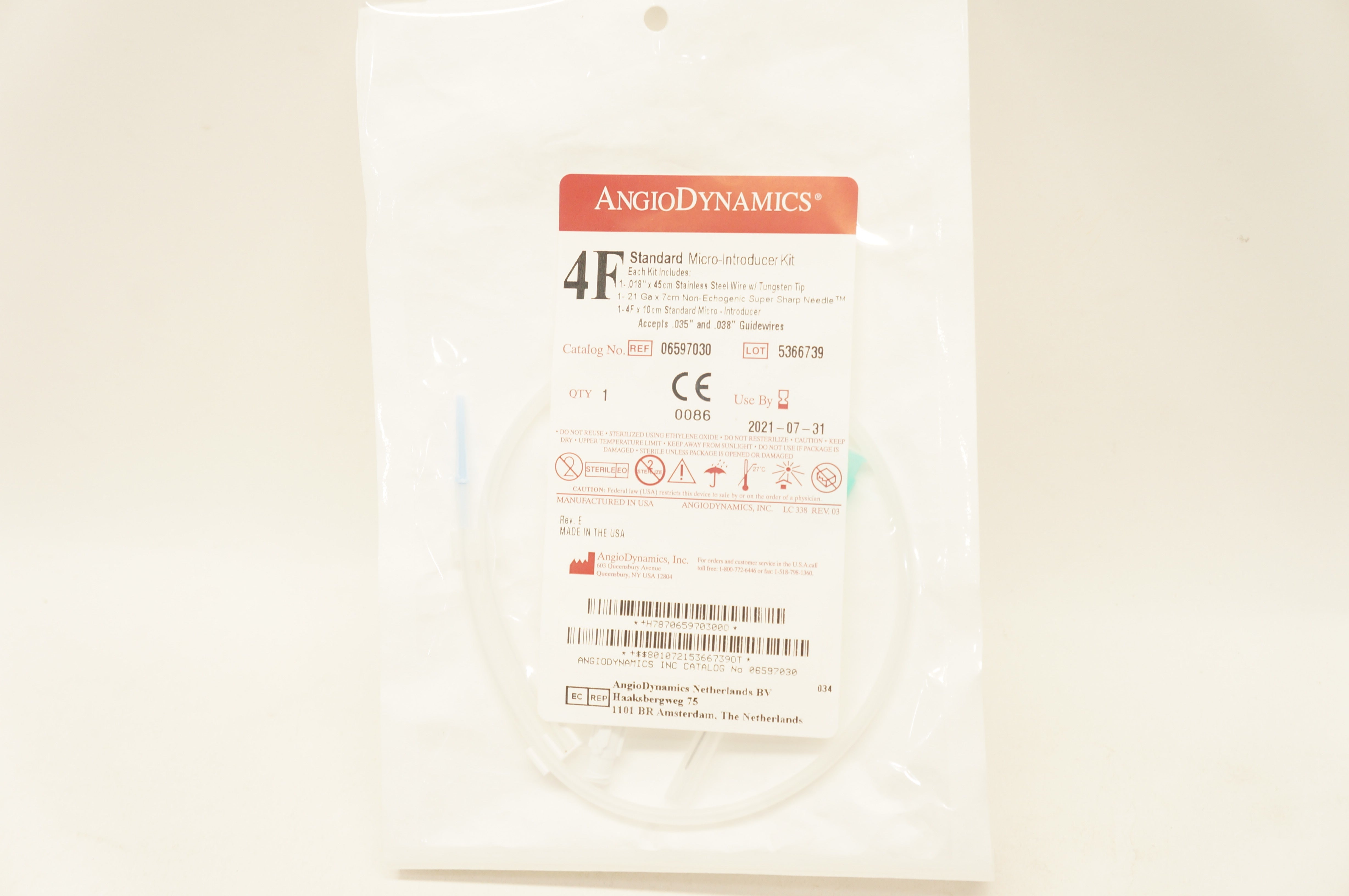 AngioDynamics 06597030 Standard Micro-Introducer Kit 4F (x)