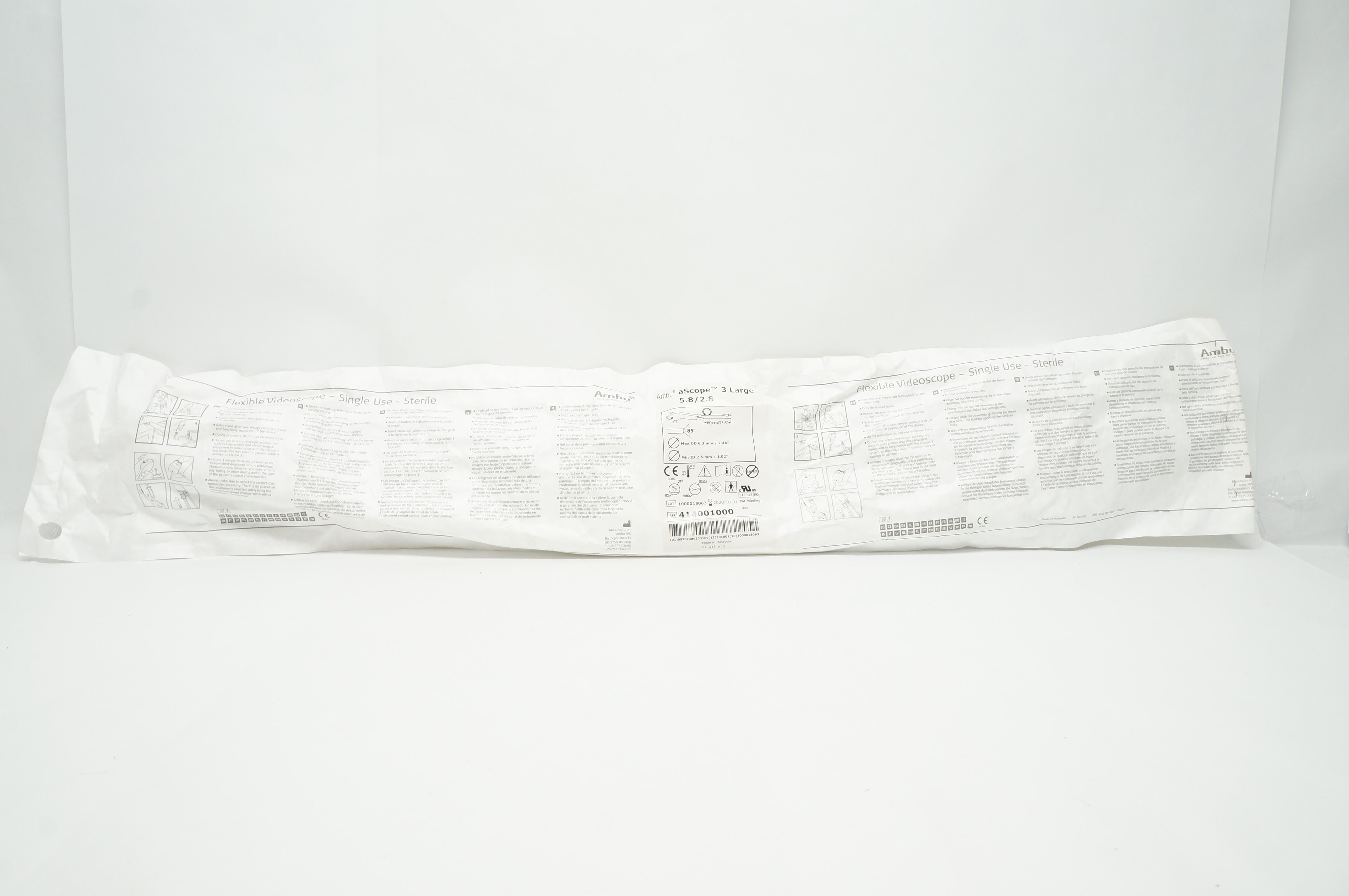 Ambu 414001000 aScope 3 Large Flexible Videoscope 5.8/2.8 (x)