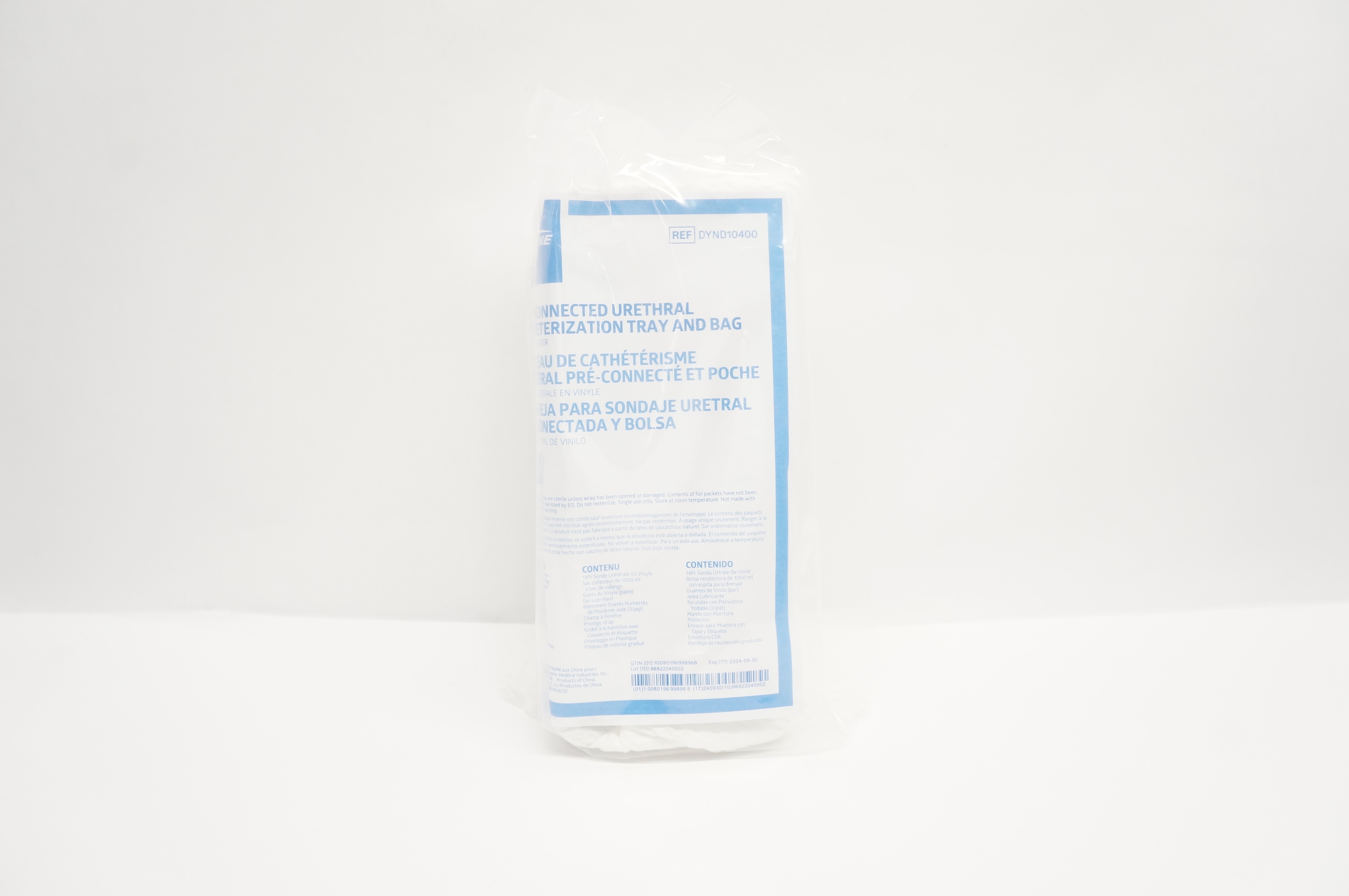Medline DYND10400 Pre-Connected Urethral Cath. Tray 14Fr.